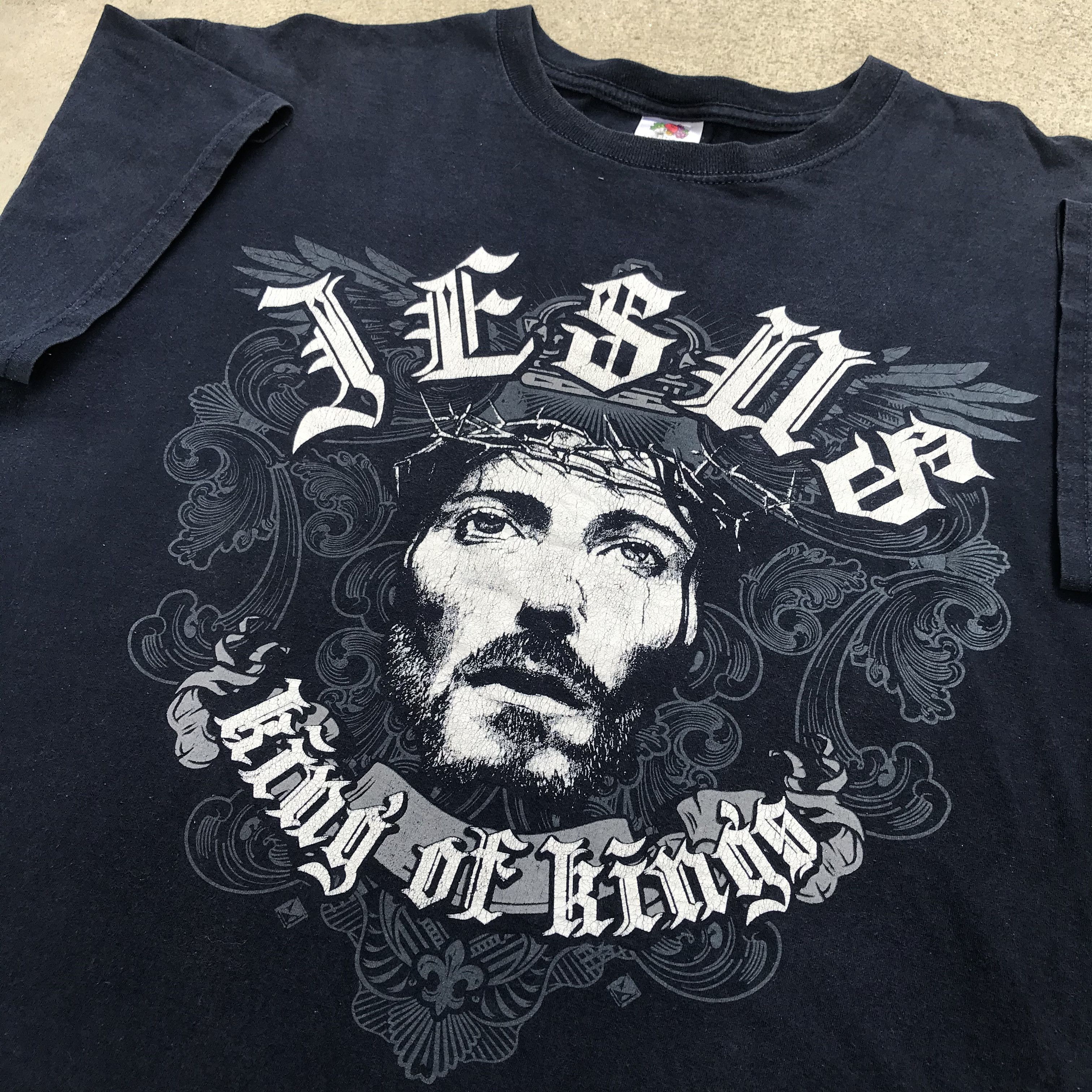Vintage Vintage Y2K Jesus King Of King Tee GOD Holy Bible Size US L / EU 52-54 / 3 - 3 Thumbnail