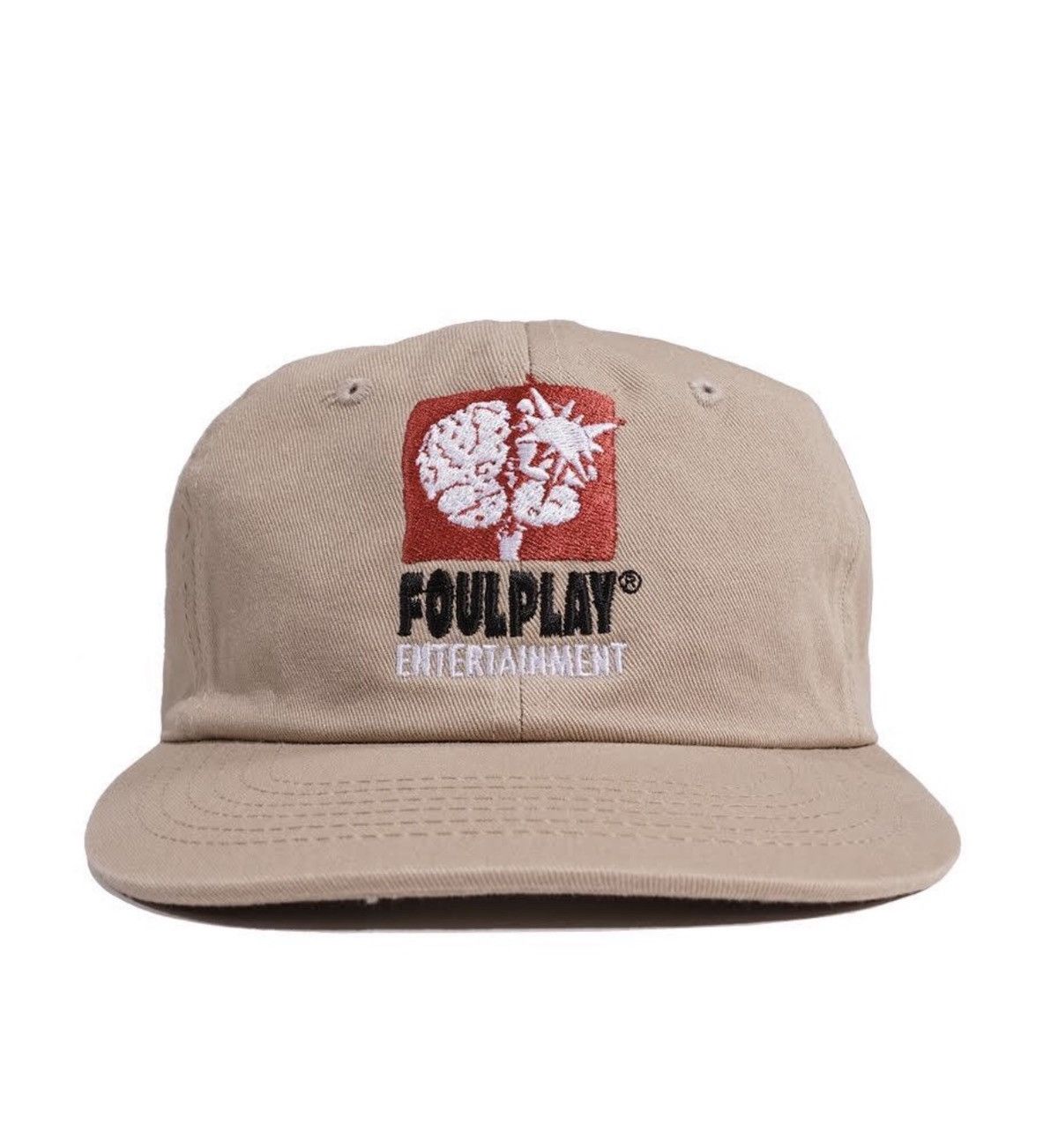 Foulplay Company Foulplay Entertainment Tan 6 Panel Hat Size ONE SIZE - 3 Thumbnail