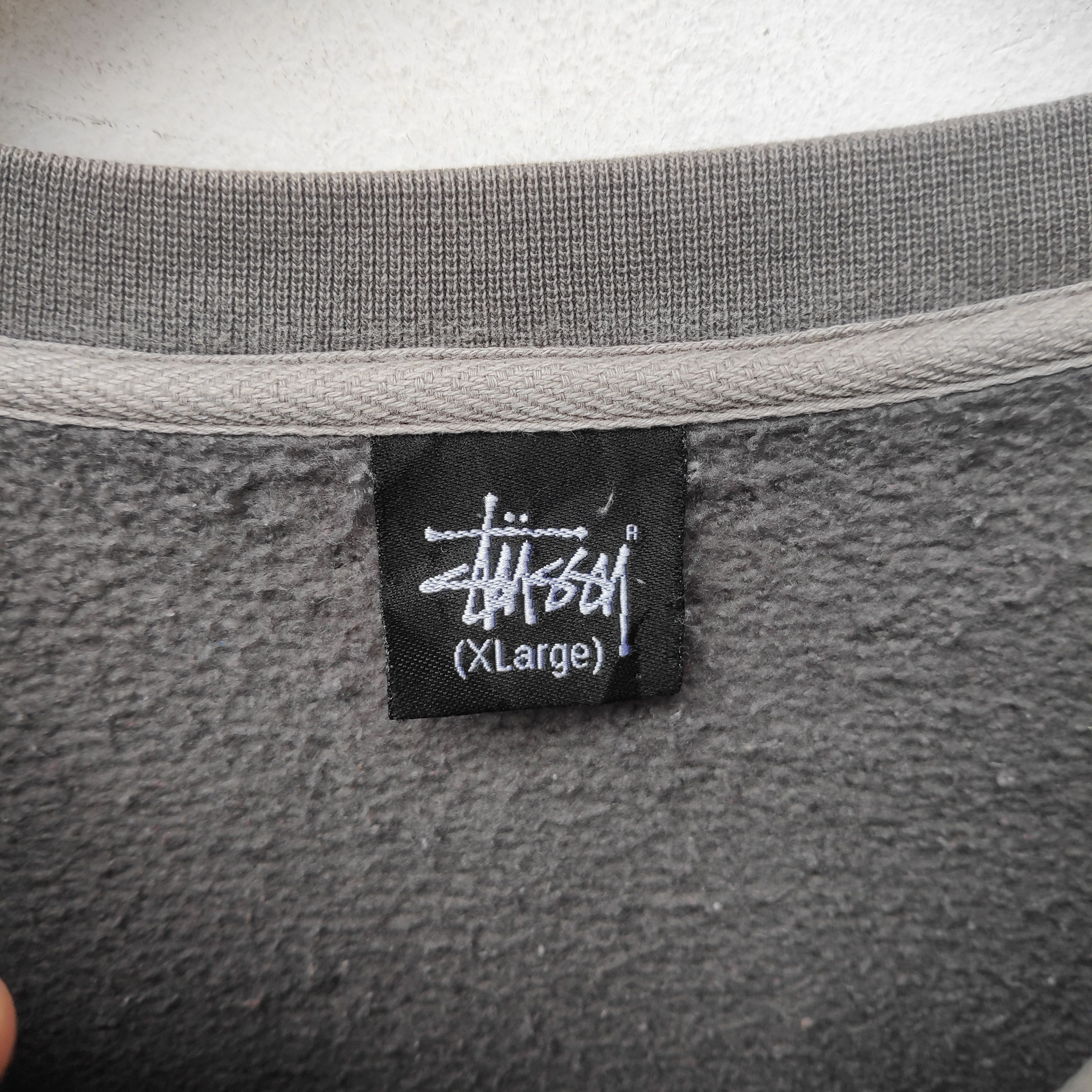 Stussy × Vintage Vintage STUSSY Sweatshirt Extra Large Gray Dope Streetwear Size US XL / EU 56 / 4 - 3 Thumbnail