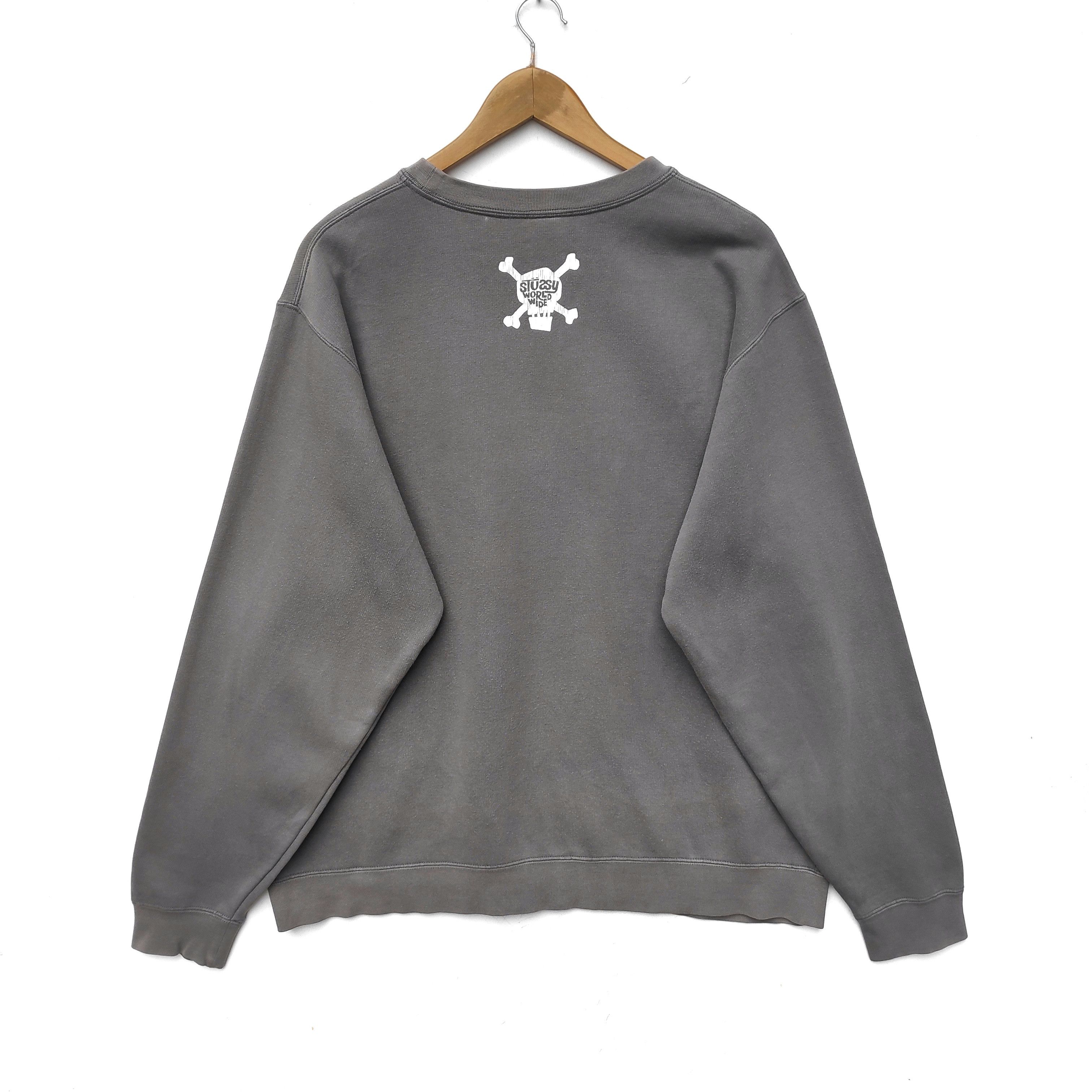 Stussy × Vintage Vintage STUSSY Sweatshirt Extra Large Gray Dope Streetwear Size US XL / EU 56 / 4 - 2 Thumbnail