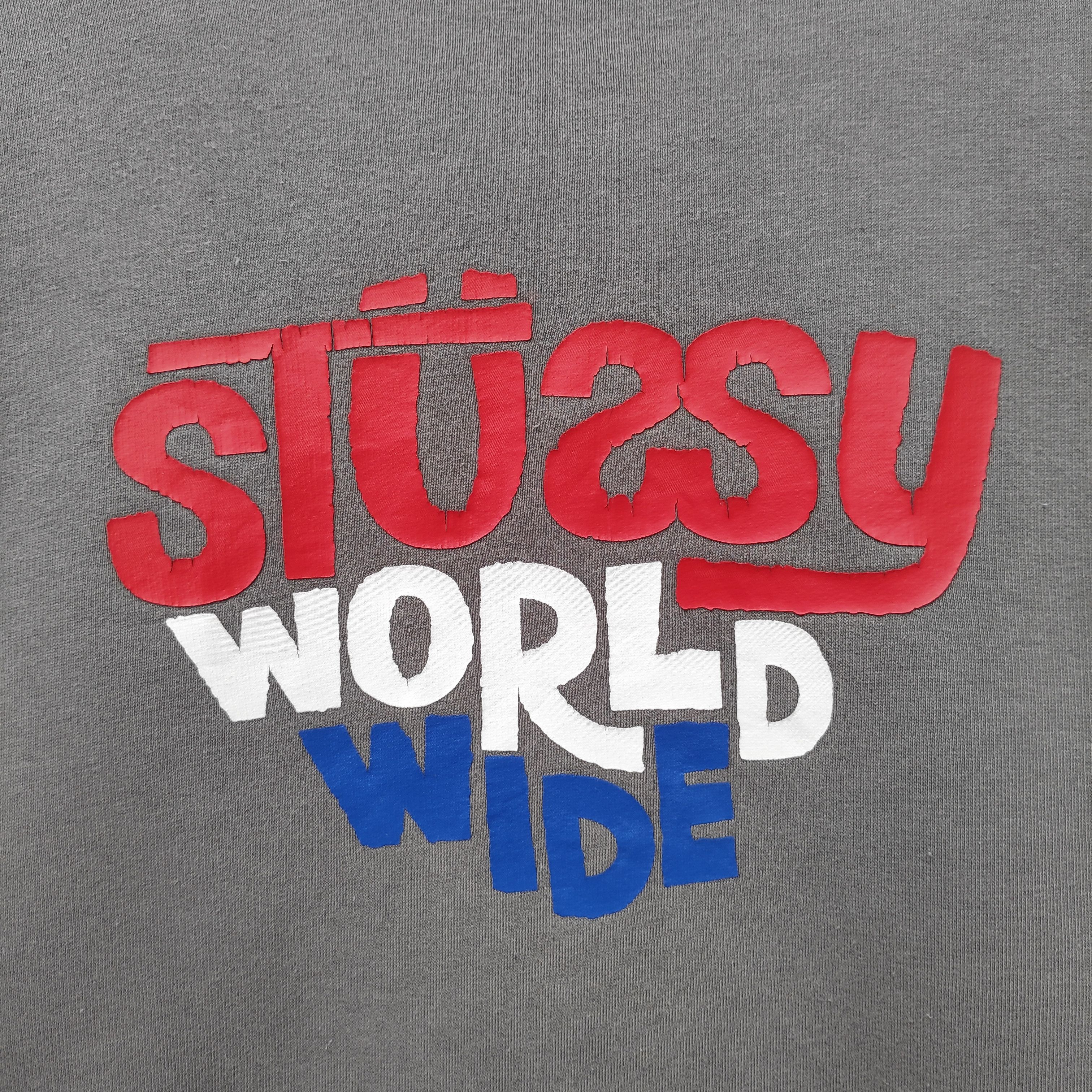 Stussy × Vintage Vintage STUSSY Sweatshirt Extra Large Gray Dope Streetwear Size US XL / EU 56 / 4 - 4 Thumbnail