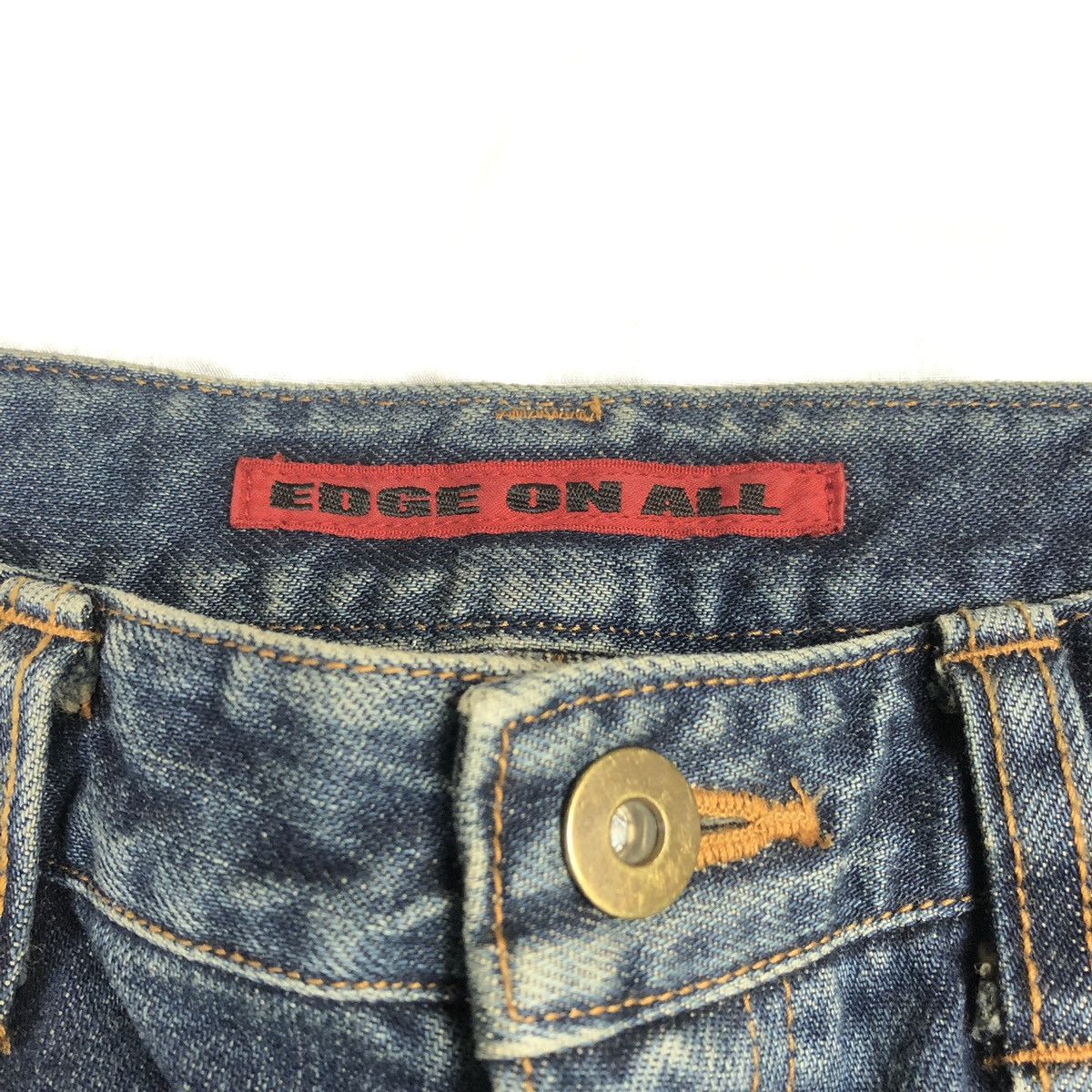 Japanese Brand 1990s Edge On All 🇯🇵 Multipockets Flare Denim Size US 29 - 9 Thumbnail