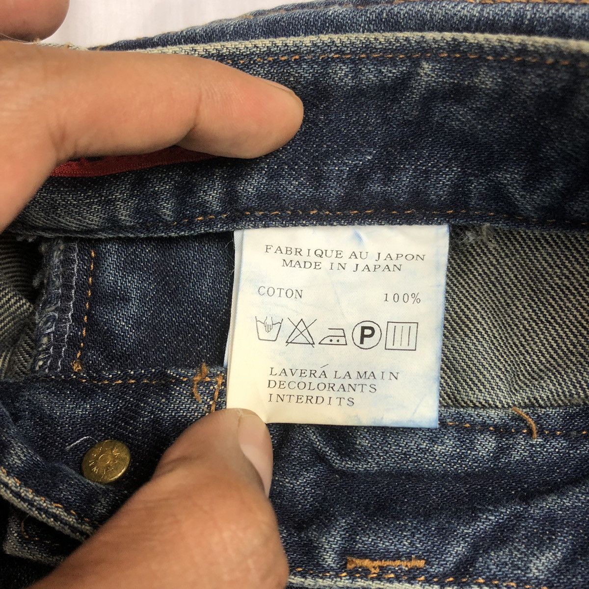 Japanese Brand 1990s Edge On All 🇯🇵 Multipockets Flare Denim Size US 29 - 10 Thumbnail