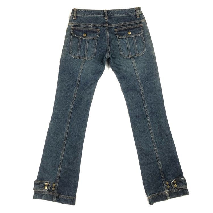 Japanese Brand 1990s Edge On All 🇯🇵 Multipockets Flare Denim Size US 29 - 2 Thumbnail