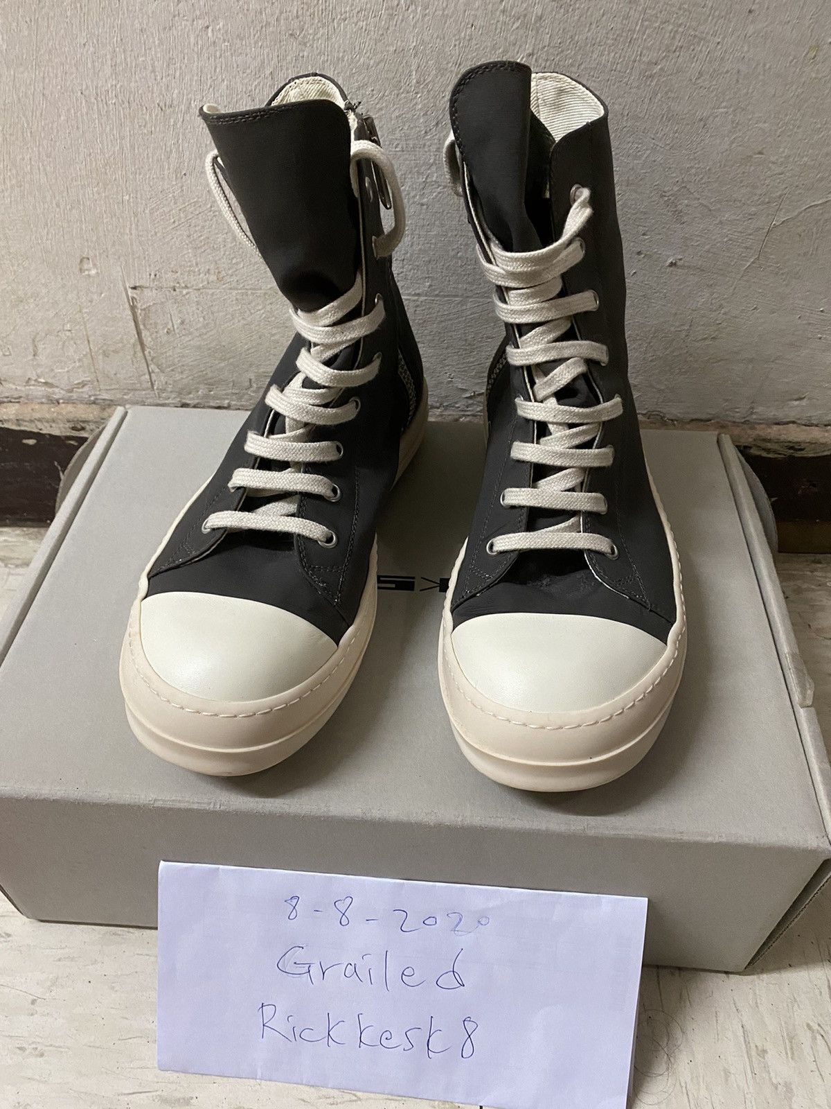 Rick Owens Drkshdw Rick Owens drkshdw ramones gray sneakers Size US 7 / EU 40 - 3 Thumbnail