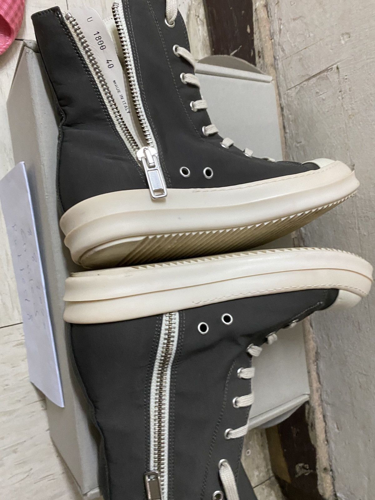 Rick Owens Drkshdw Rick Owens drkshdw ramones gray sneakers Size US 7 / EU 40 - 10 Thumbnail