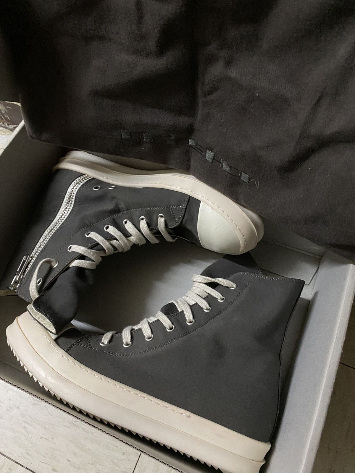 Rick Owens Drkshdw Rick Owens drkshdw ramones gray sneakers Size US 7 / EU 40 - 1 Thumbnail