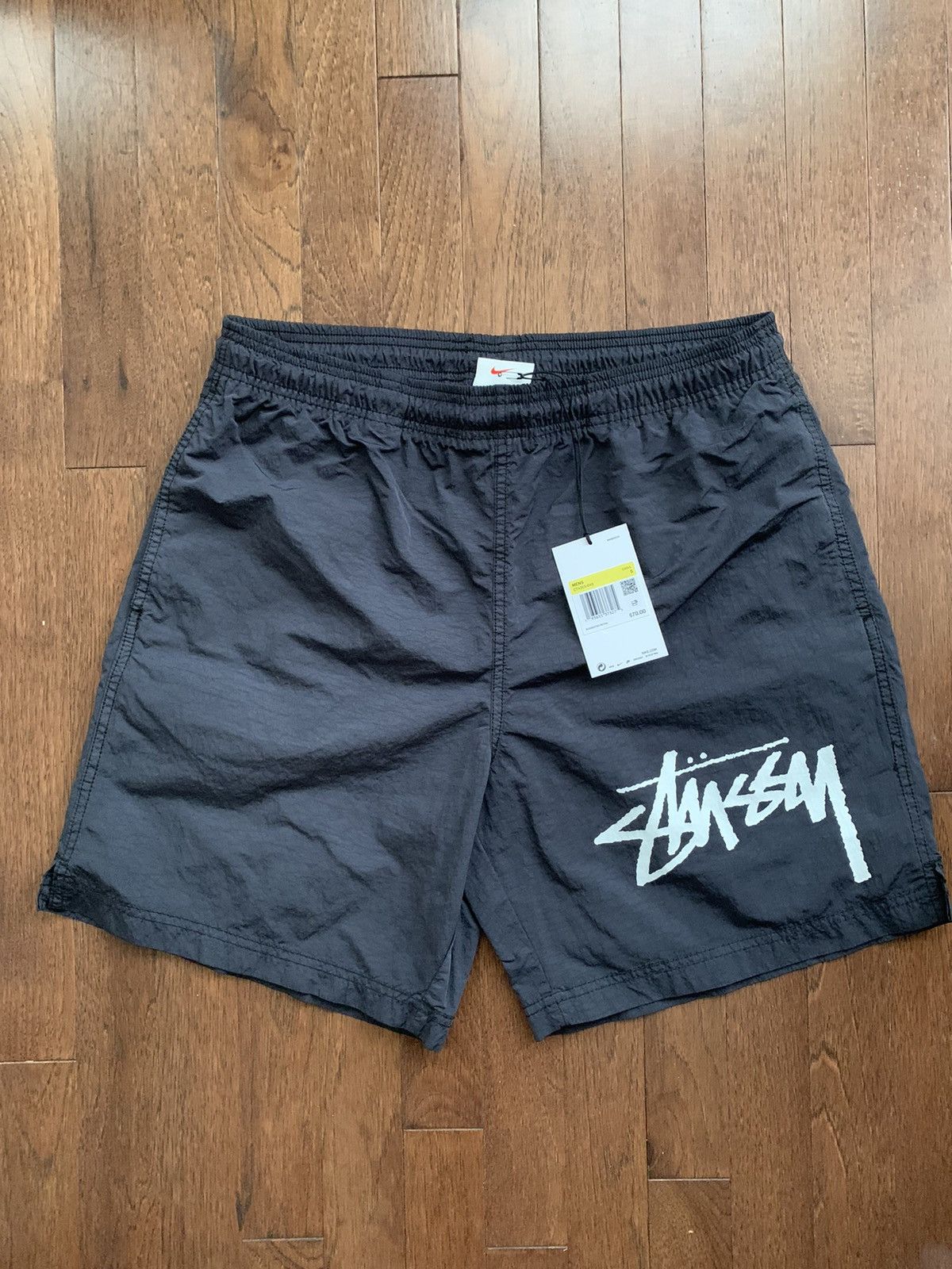 Nike Small Stussy x Nike Beach Water Shorts Black Off-Noir Nylon