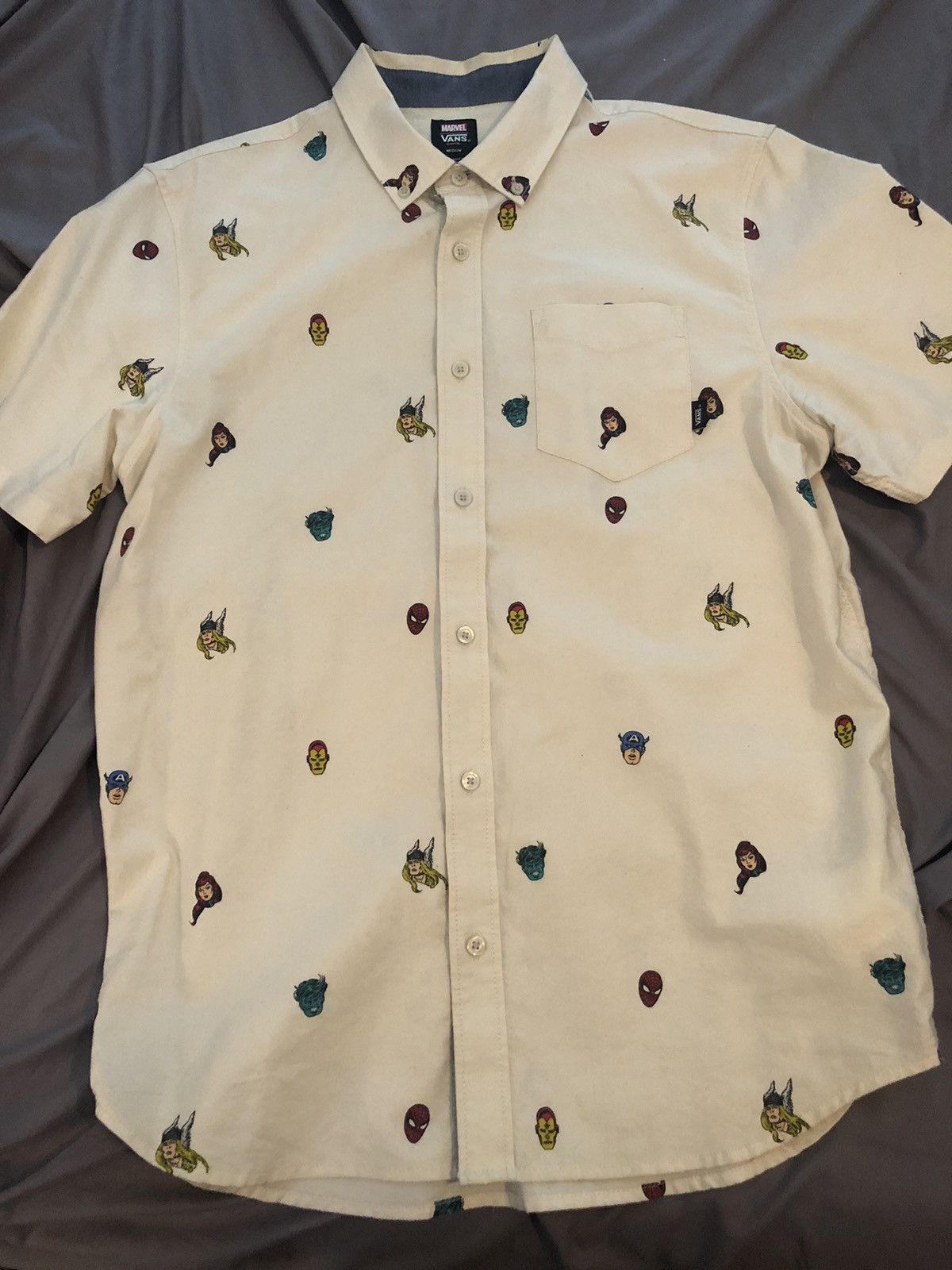 Marvel Comics Vans Marvel Short Sleeve Button Up Grailed