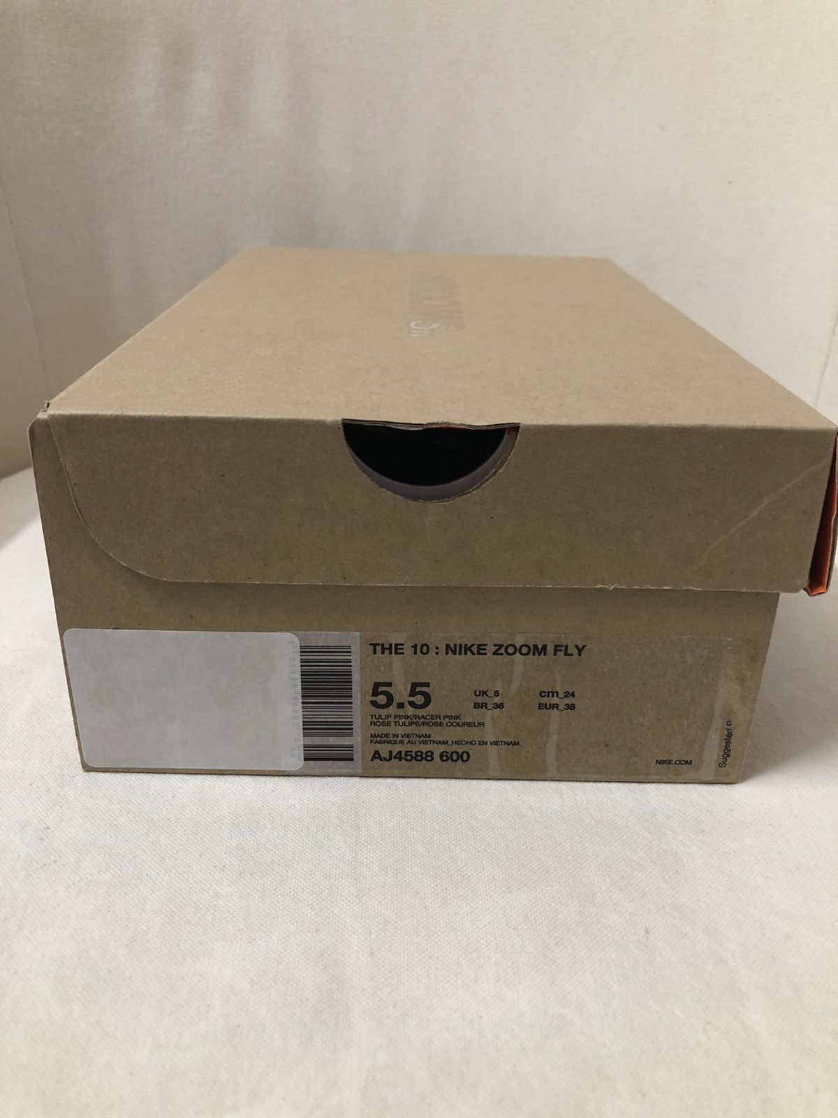 Off-White Nike Offwhite OFF-WHITE x Zoom Fly SP Tulip Pink 2018 Size US 5.5 / EU 38 - 5 Thumbnail