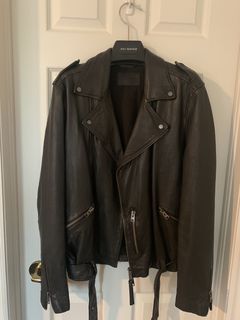 All saints sale kahawa leather jacket