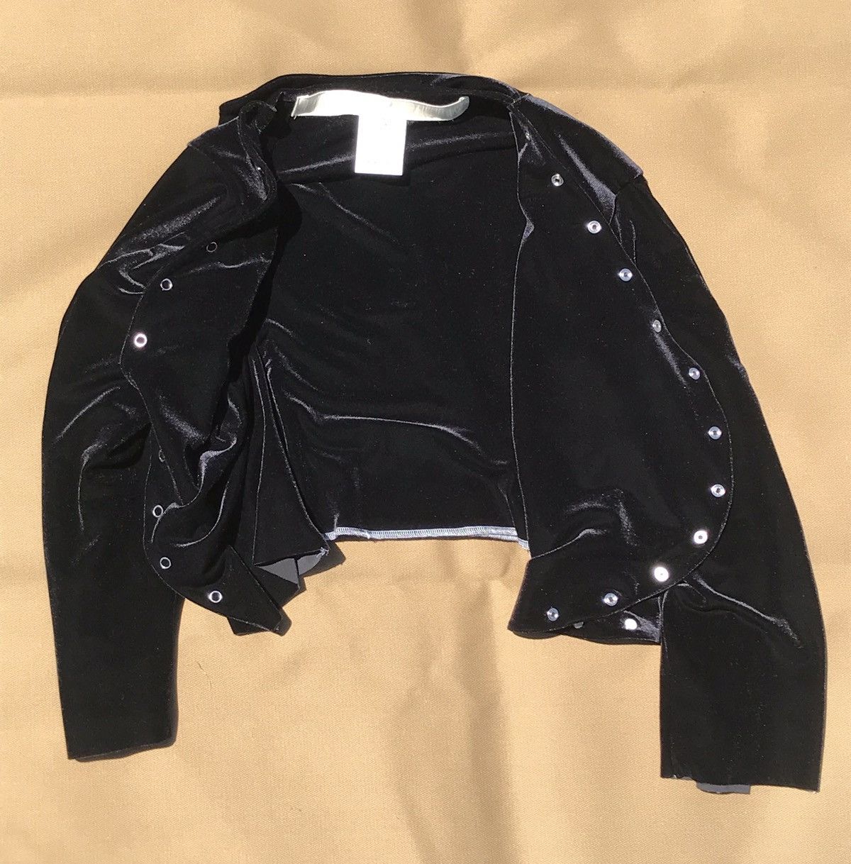 Eckhaus Latta AW16 Velvet Pearl Snap Button Asymmetrical Top Size US M / EU 48-50 / 2 - 3 Thumbnail