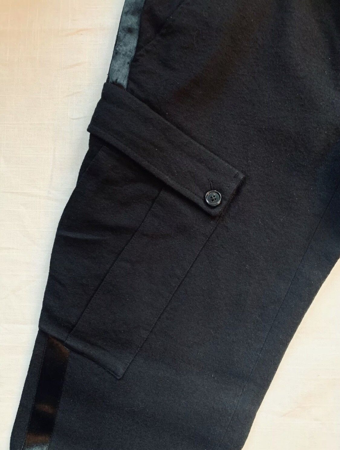 Ann Demeulemeester Ann Demeulemeester FW2010 Cargo Black Pants Wool Size US 30 / EU 46 - 6 Thumbnail