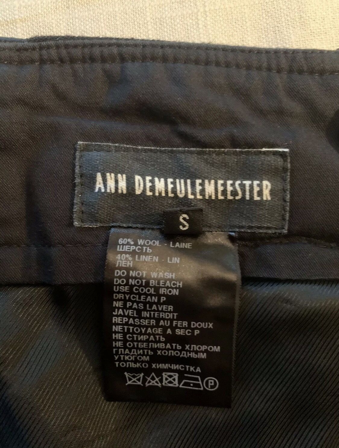 Ann Demeulemeester Ann Demeulemeester FW2010 Cargo Black Pants Wool Size US 30 / EU 46 - 9 Thumbnail
