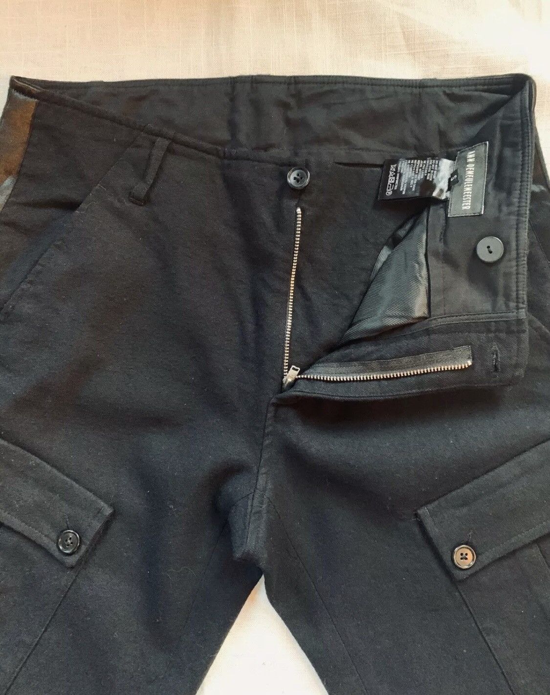 Ann Demeulemeester Ann Demeulemeester FW2010 Cargo Black Pants Wool Size US 30 / EU 46 - 4 Thumbnail