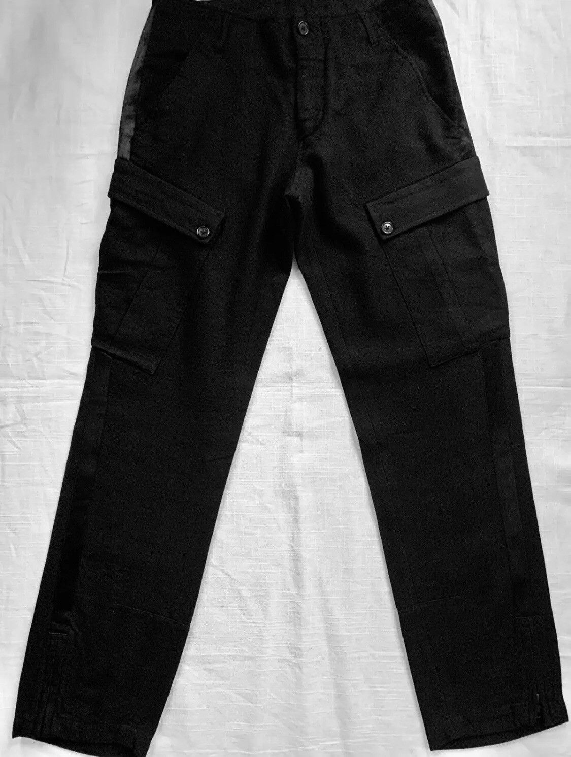 Ann Demeulemeester Ann Demeulemeester FW2010 Cargo Black Pants Wool Size US 30 / EU 46 - 1 Thumbnail