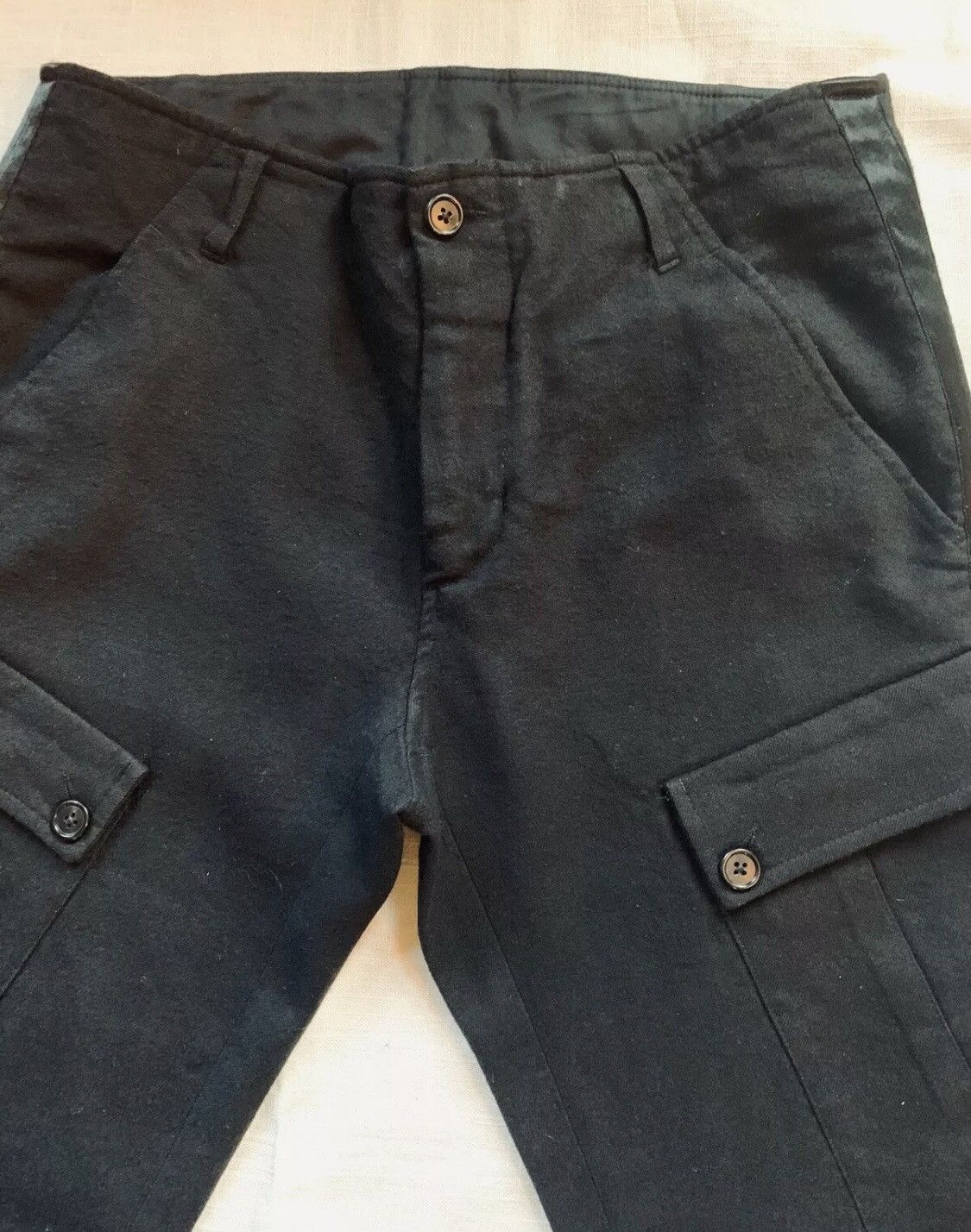 Ann Demeulemeester Ann Demeulemeester FW2010 Cargo Black Pants Wool Size US 30 / EU 46 - 3 Thumbnail