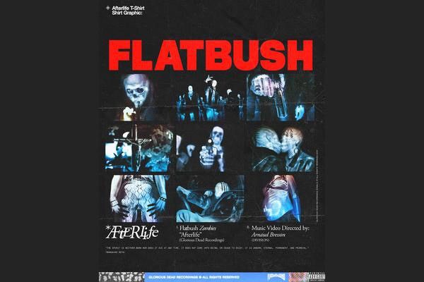 Flatbush Zombies Afterlife T-shirt size Large /comes w/ Flatbush odyssey pin Size US L / EU 52-54 / 3 - 4 Thumbnail