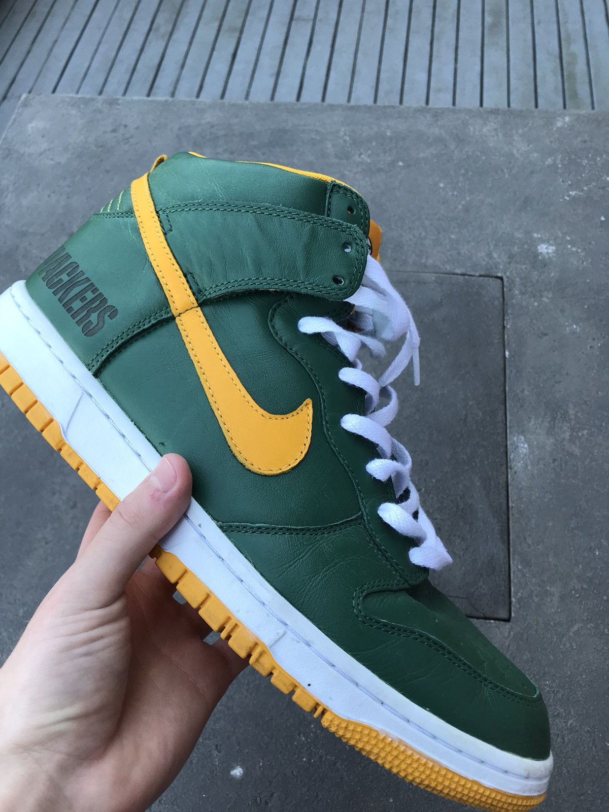 Nike NikeID Dunk Hi Green Bay Packers Grailed