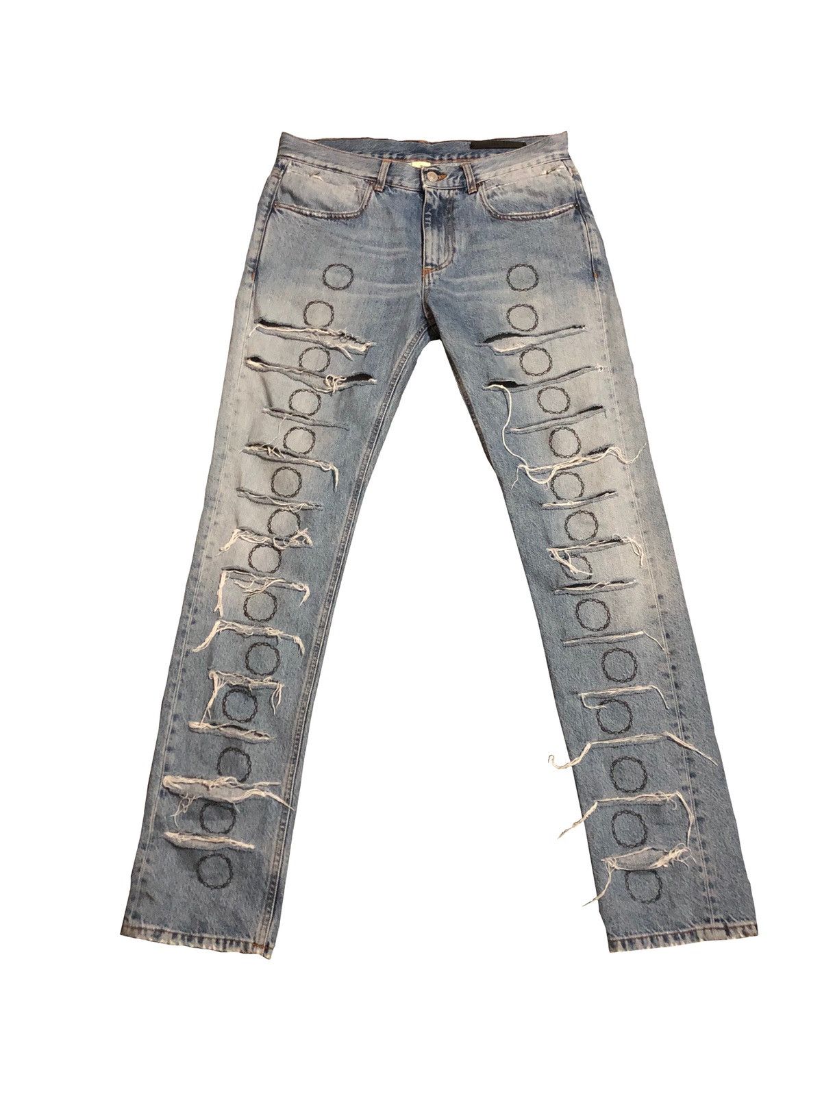 Alyx SS19 Alyx Thorn Slash Distressed Denim | Grailed 1017 Alyx 