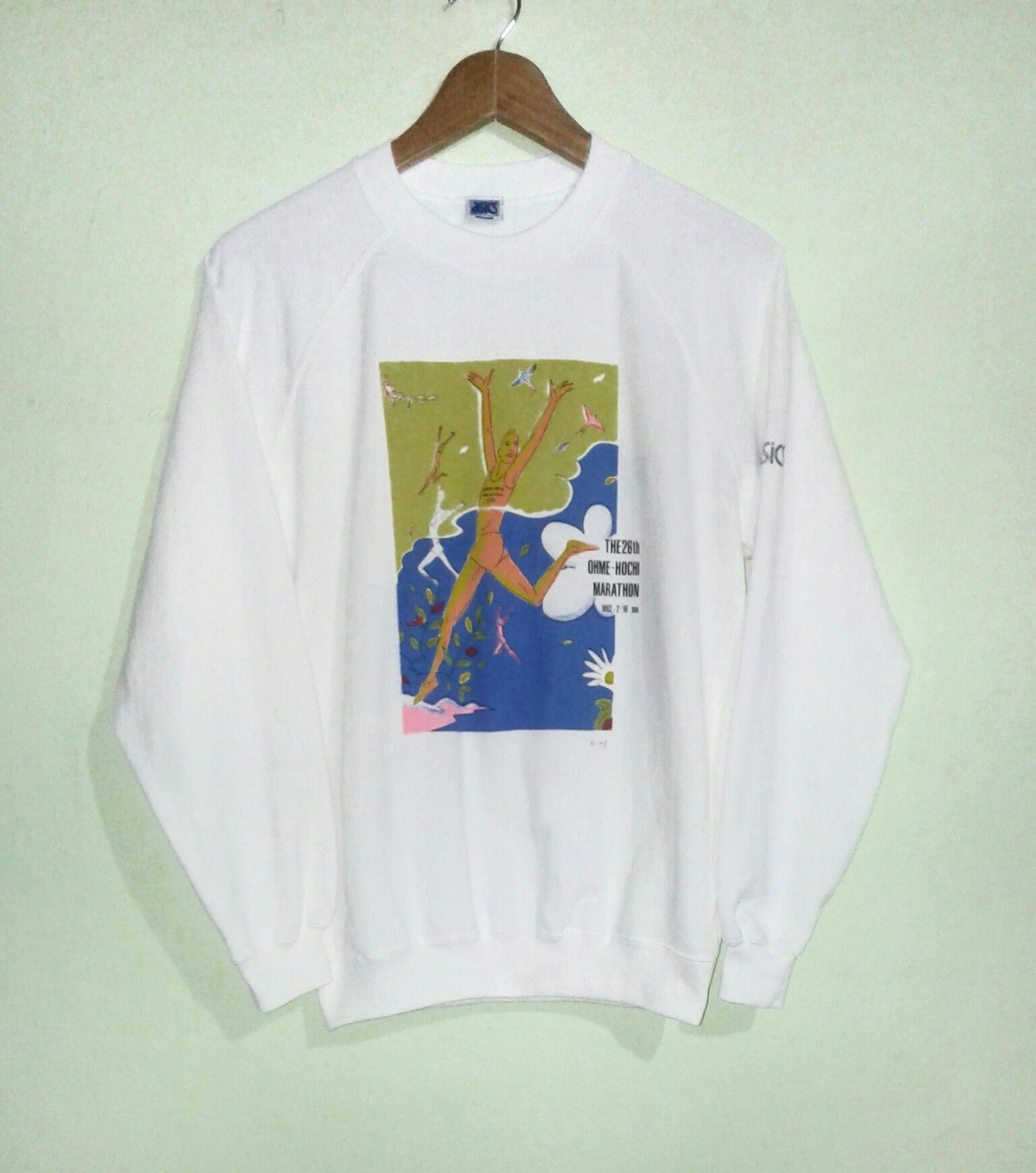 Vintage 90s asics MARATHON @1992 Big Logo Print