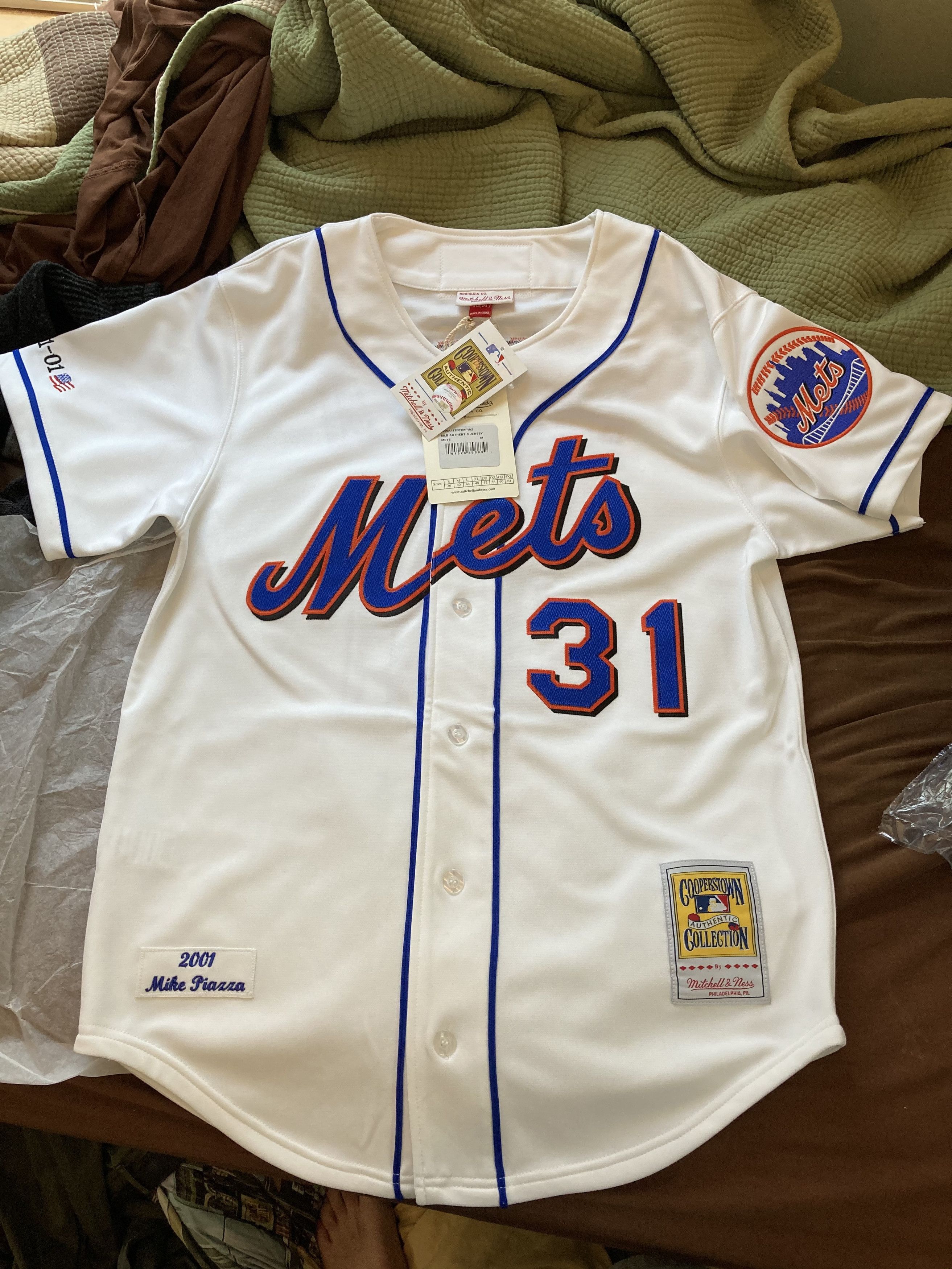 Mike Piazza Mitchell & Ness New York Mets 2001 Authentic Jersey