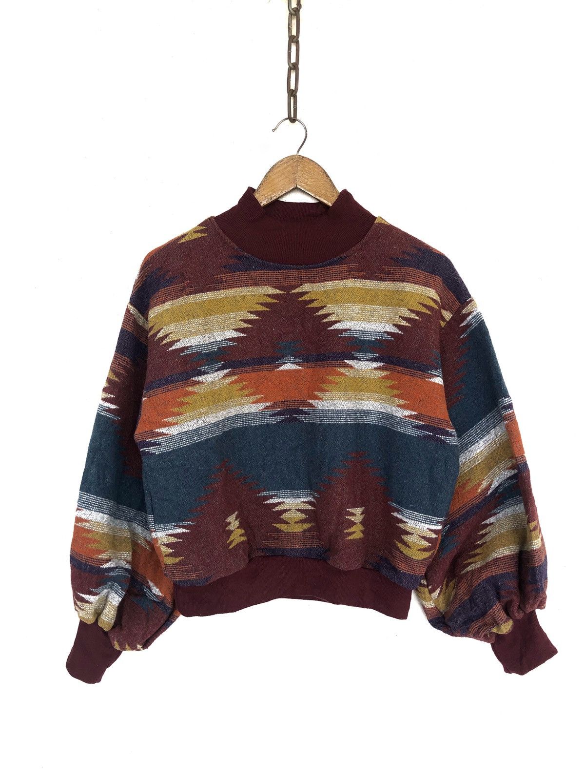 Mexicana Mexican Navajo Native Ballon Sweater Pullover Size US S / EU 44-46 / 1 - 1 Thumbnail
