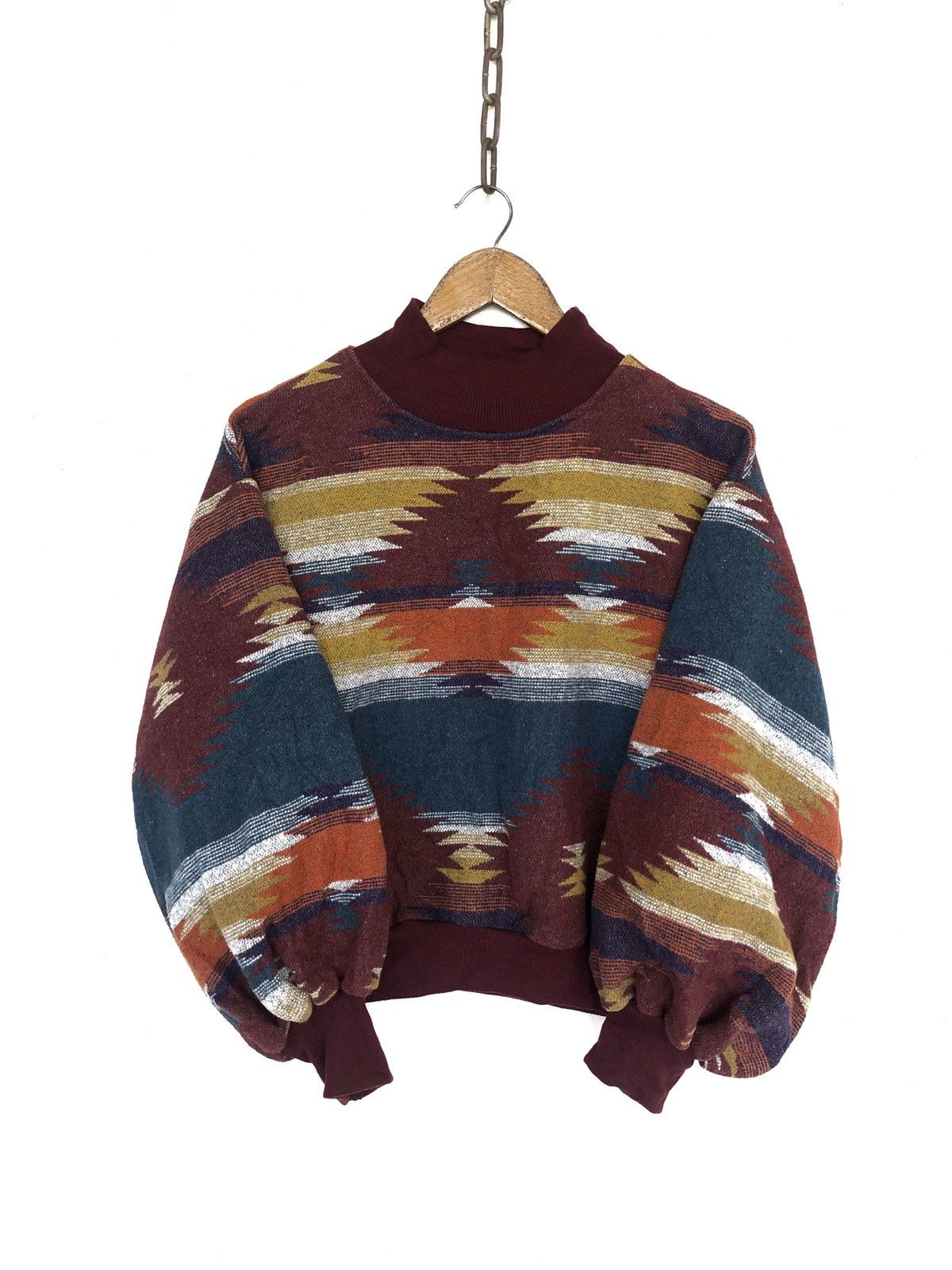 Mexicana Mexican Navajo Native Ballon Sweater Pullover Size US S / EU 44-46 / 1 - 2 Thumbnail