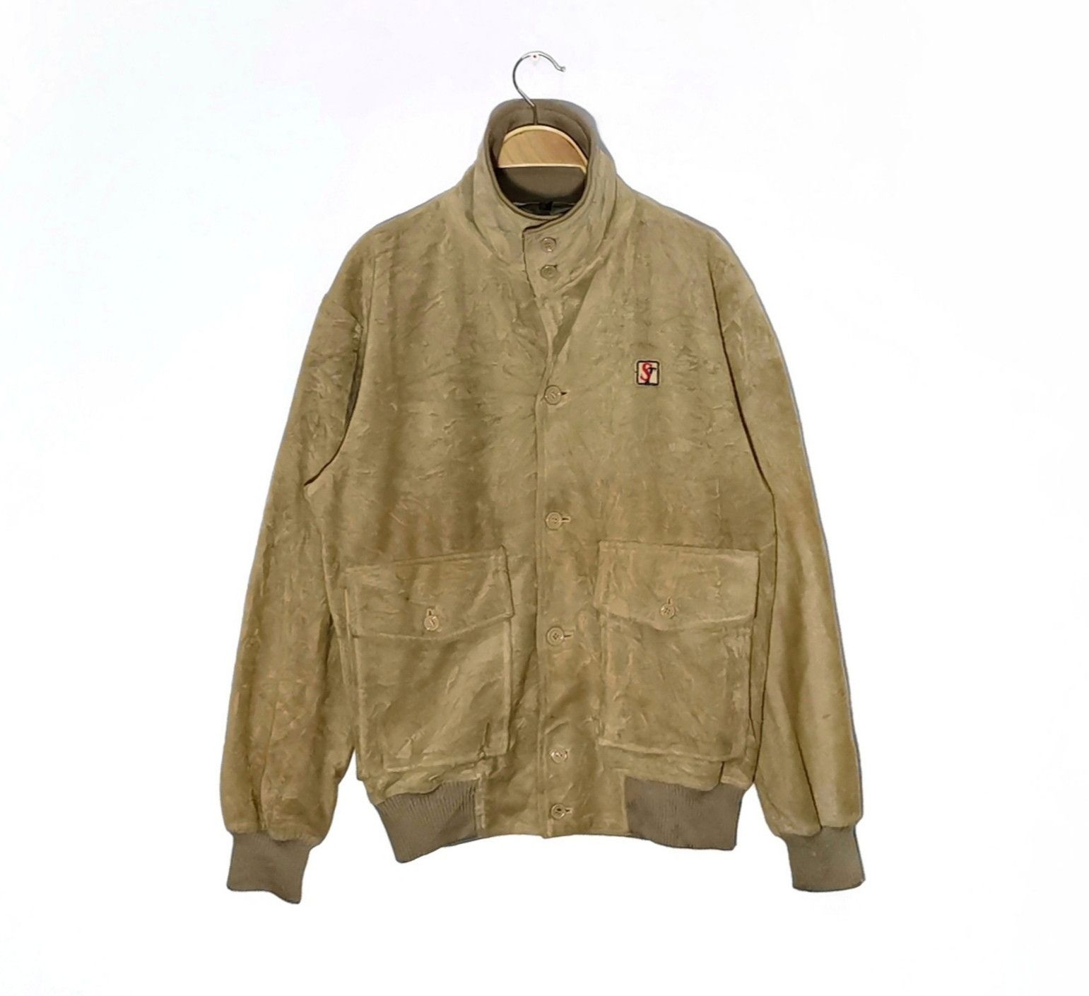 Vtg Saint Thomas Fleece Bomber Jacket