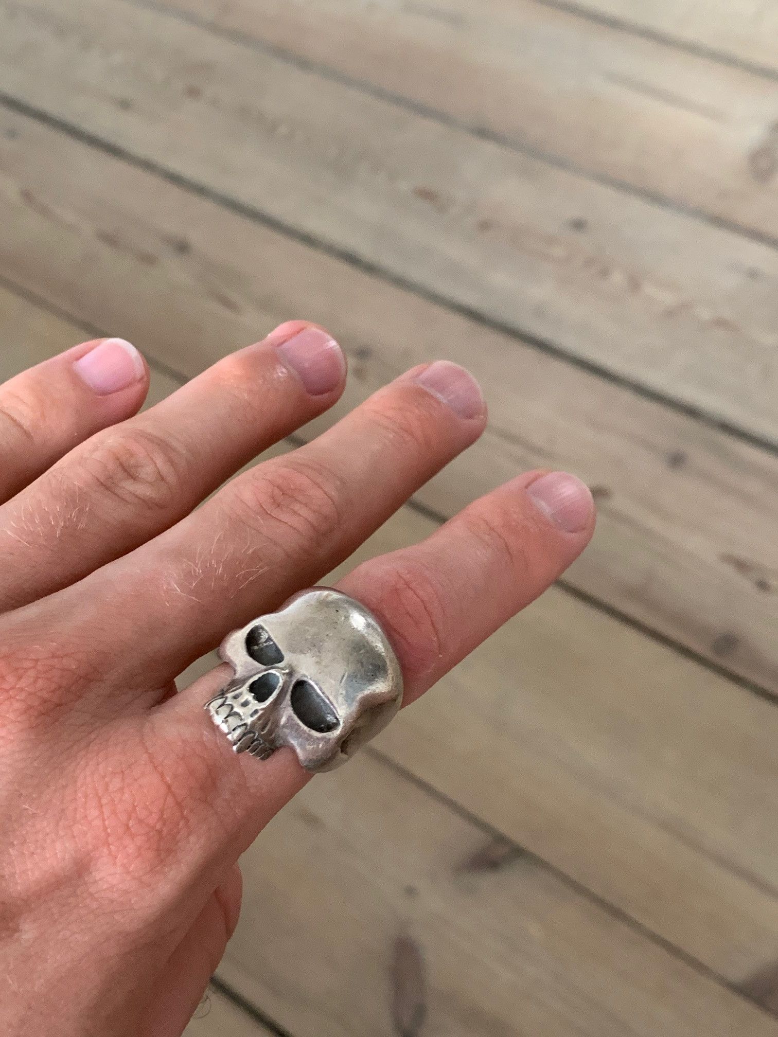 PALACE TGF SKULL CROSS RING シルバー Palace TGF Tri-Skull Ring Silver Men's - FW24 - US