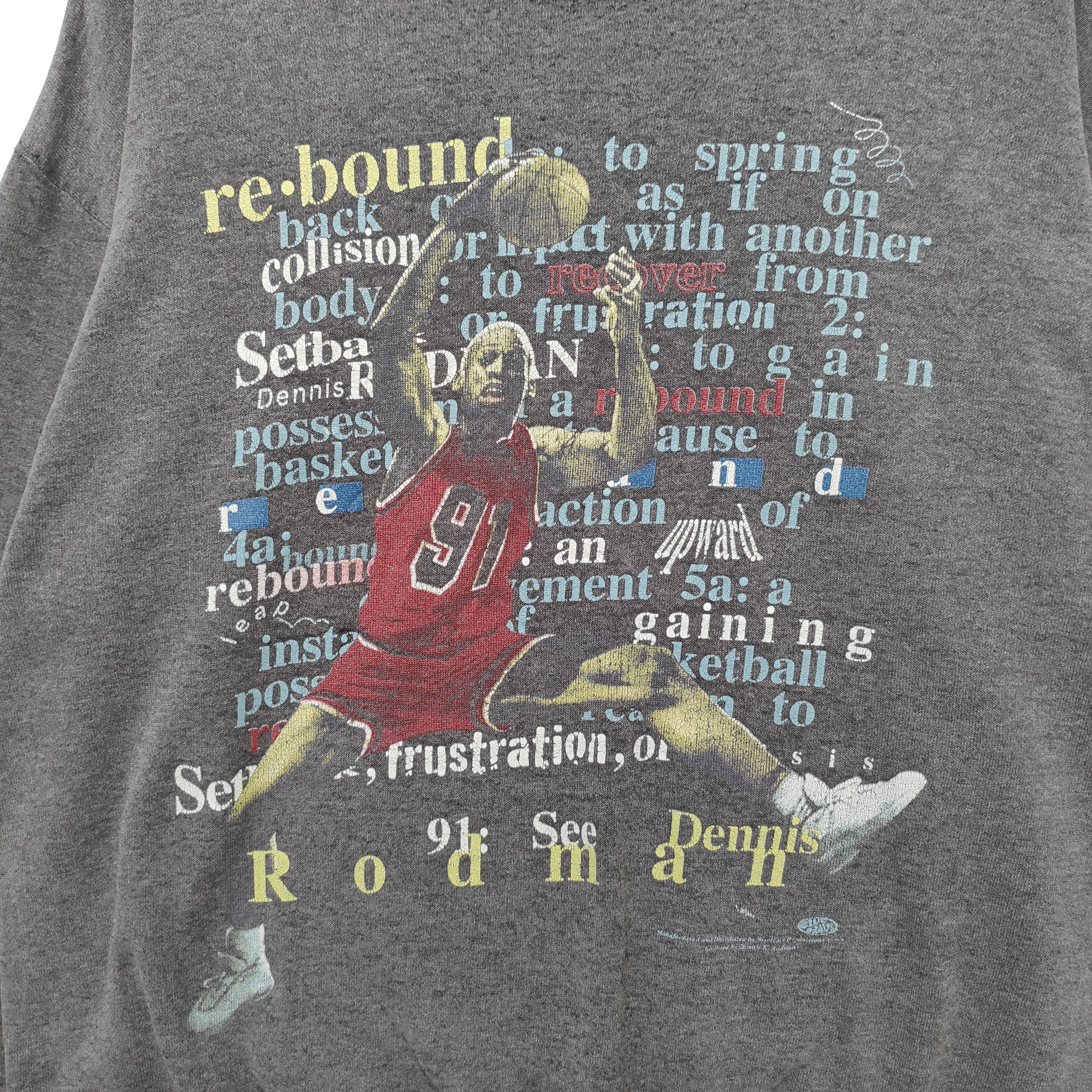 NBA × Vintage VTG Distressed Dennis Rodman Sweatshirt Large Chicago Bulls Size US L / EU 52-54 / 3 - 4 Thumbnail