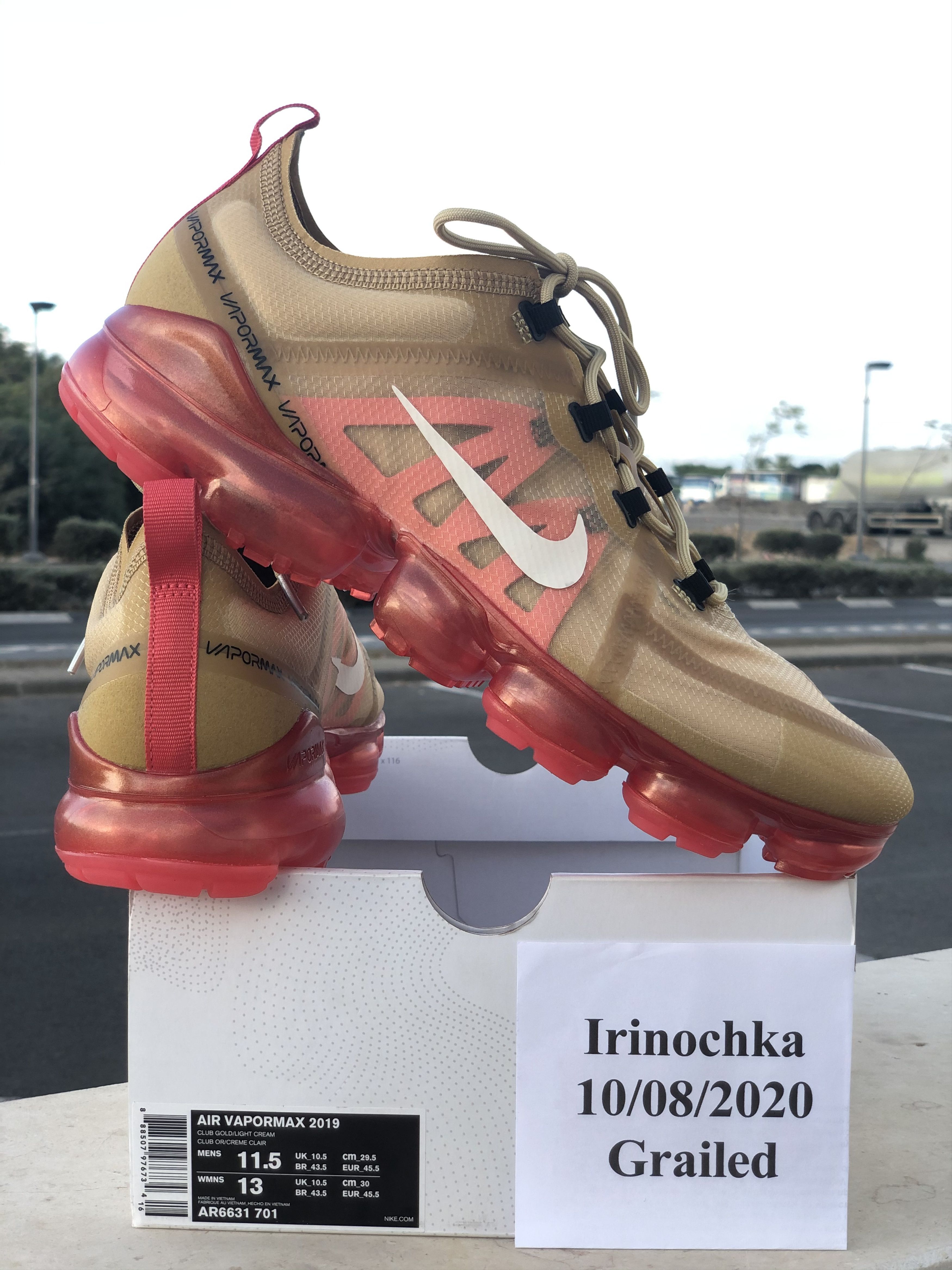 Nike Nike Air Vapormax 2019 Club Gold Ember Glow Cream Grailed