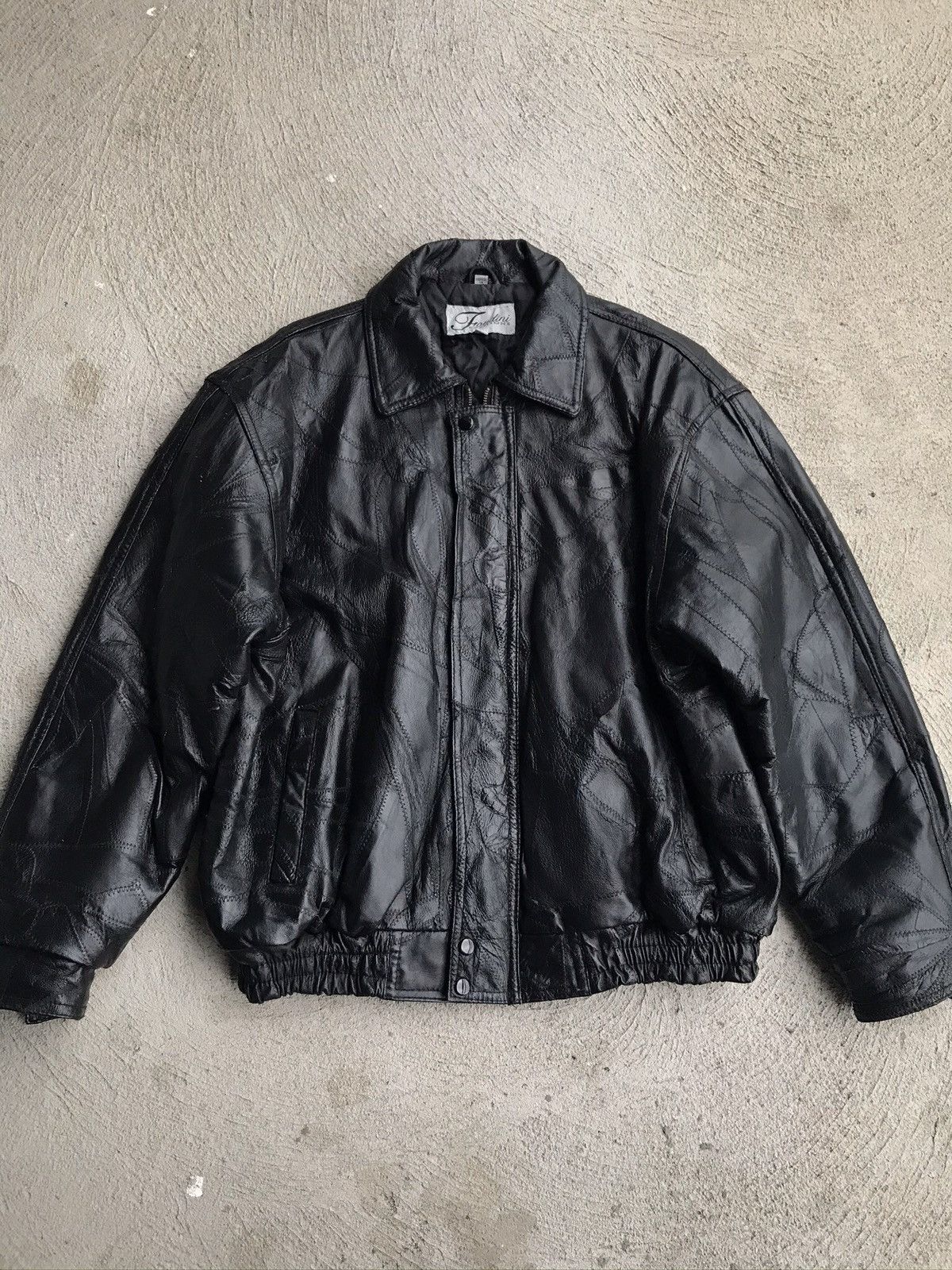 Genuine Leather × Vintage vtg black 