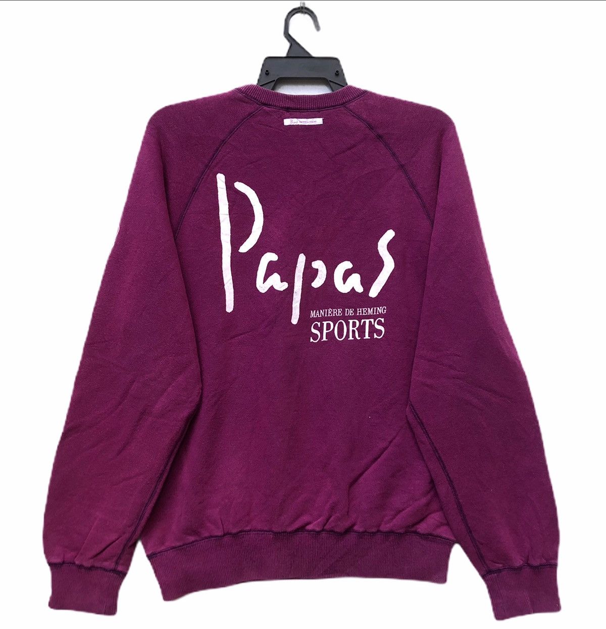 image of Vintage Papas Crewneck in Purple, Men's (Size Medium)