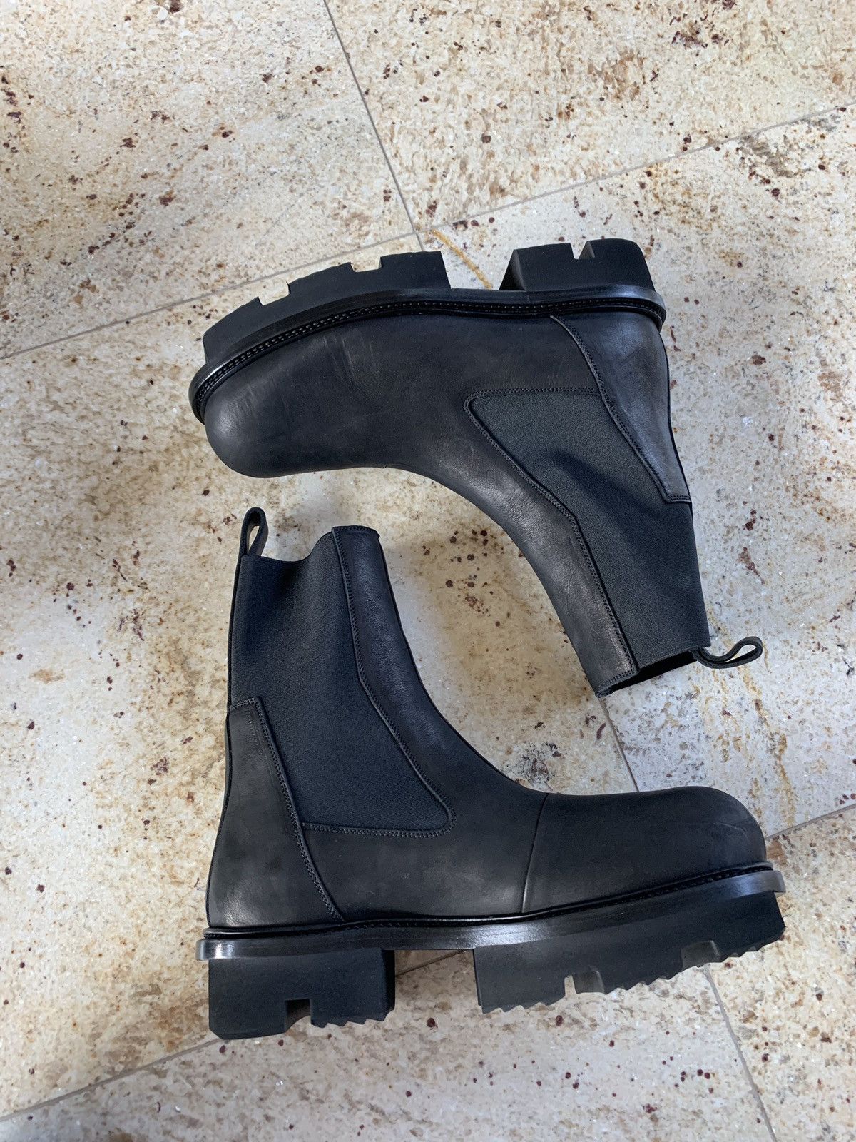 Rick Owens Plinth Sole Boots in Black | Grailed