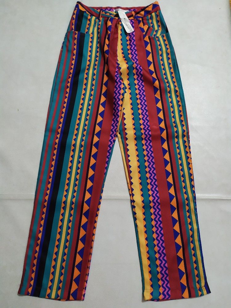 🔥Order Plus Multicolour Art Square design High rise Pants