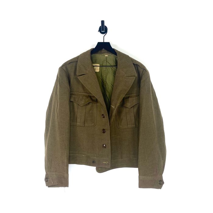 Vintage 1940s WWII Officers Jacket Wool Size XL | Grailed