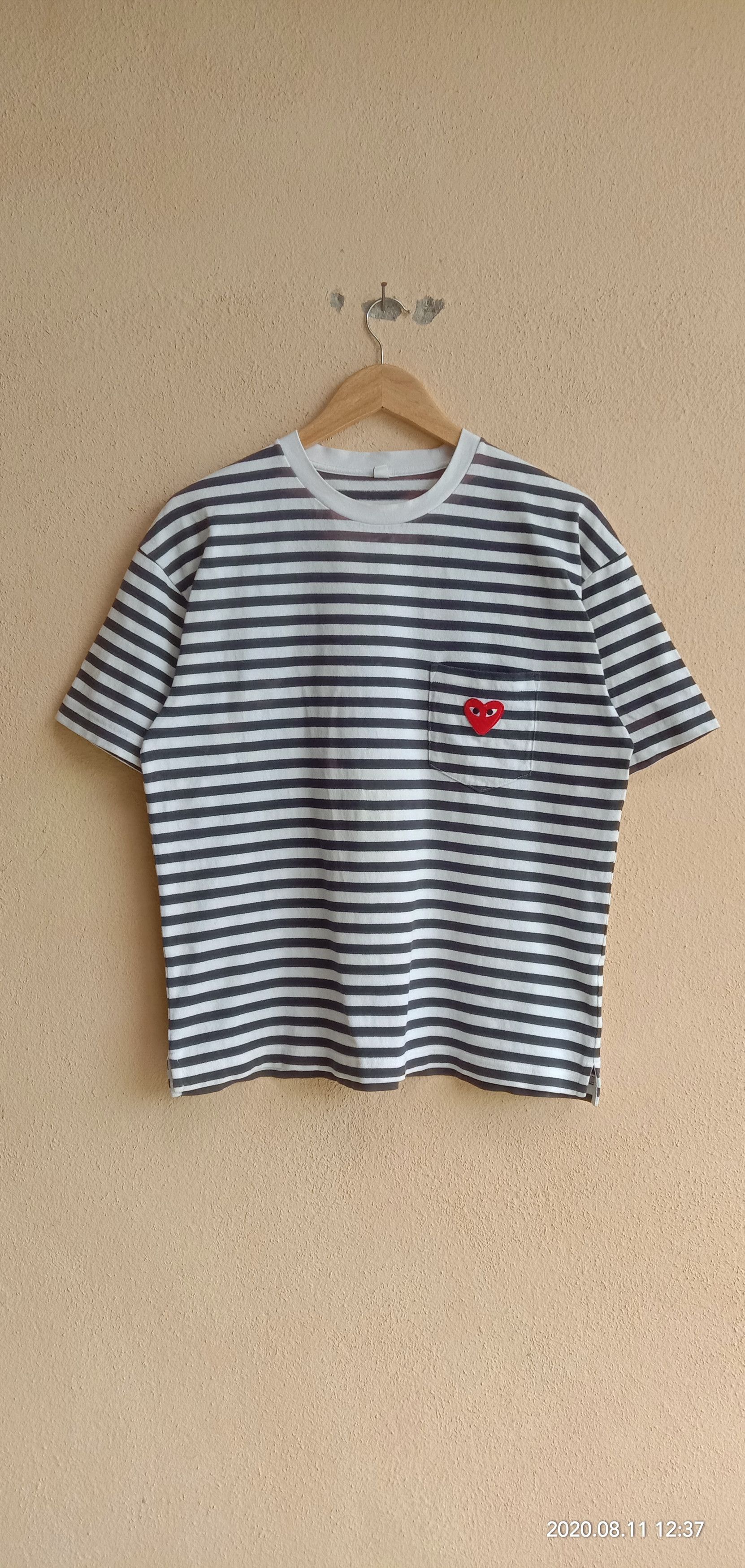 Comme Des Garcons Play Uniqlo Uniqlo x comme des garcons Play Striped Tee Grailed