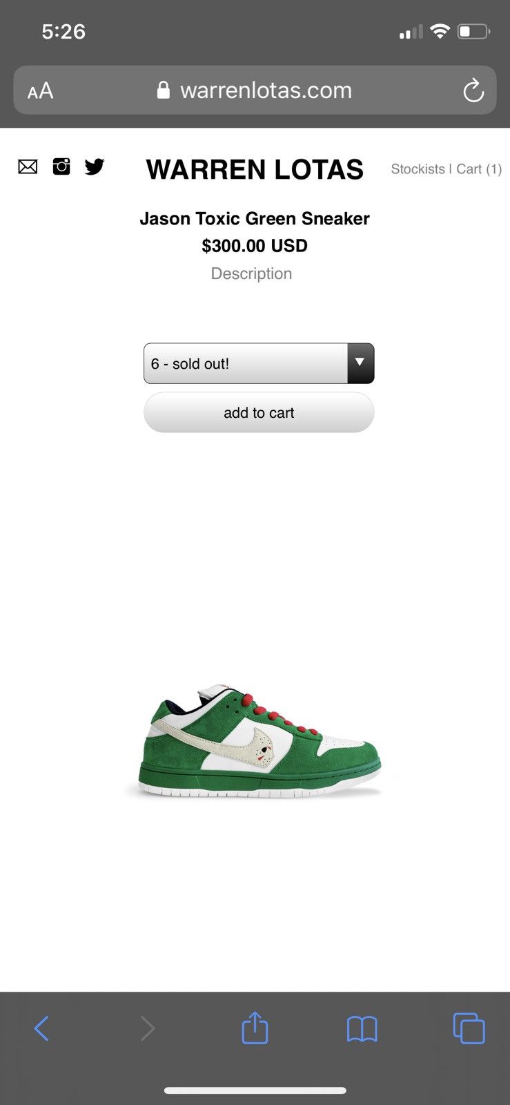 warren lotas toxic green dunk