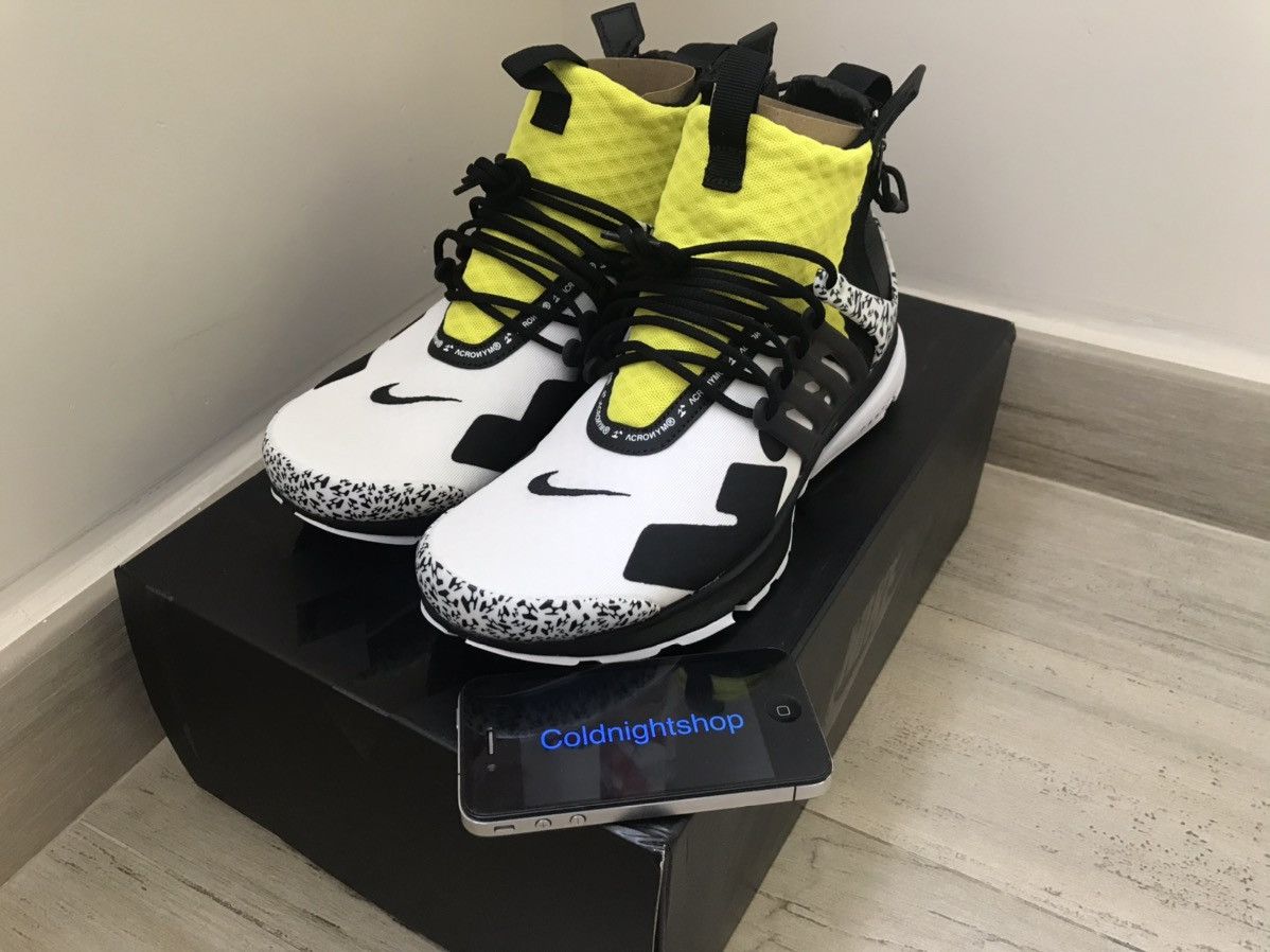 Acronym Nike Acronym x Nike Air Presto Mid Dynamic Yellow 2018 Grailed