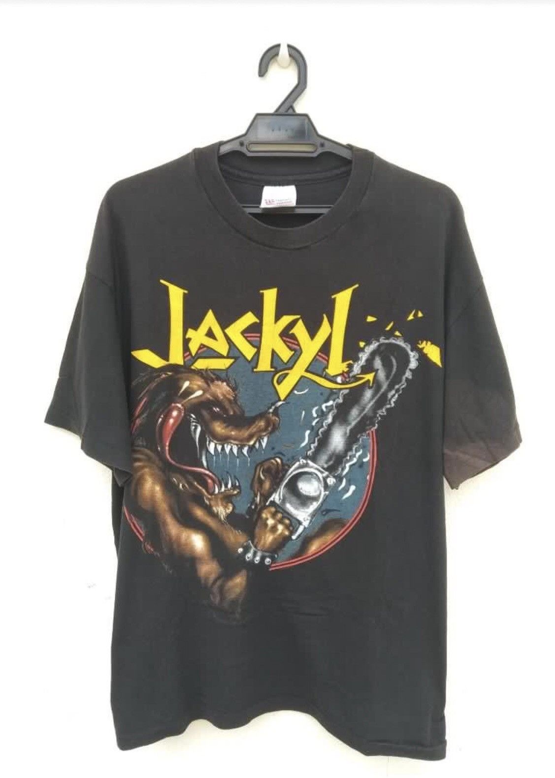 Band Tees Rare VINTAGE 90s JACKYL UNIQUE music heavy metal hard rock Size US XL / EU 56 / 4 - 2 Thumbnail