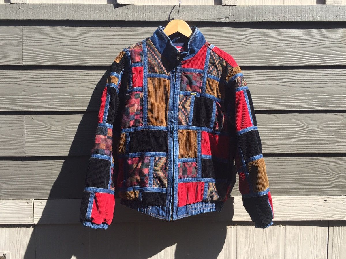 Supreme patchwork denim outlet jacket