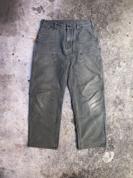 Vintage Vintage Carhartt B136 Moss Green Double Front Knee Work Pant ...