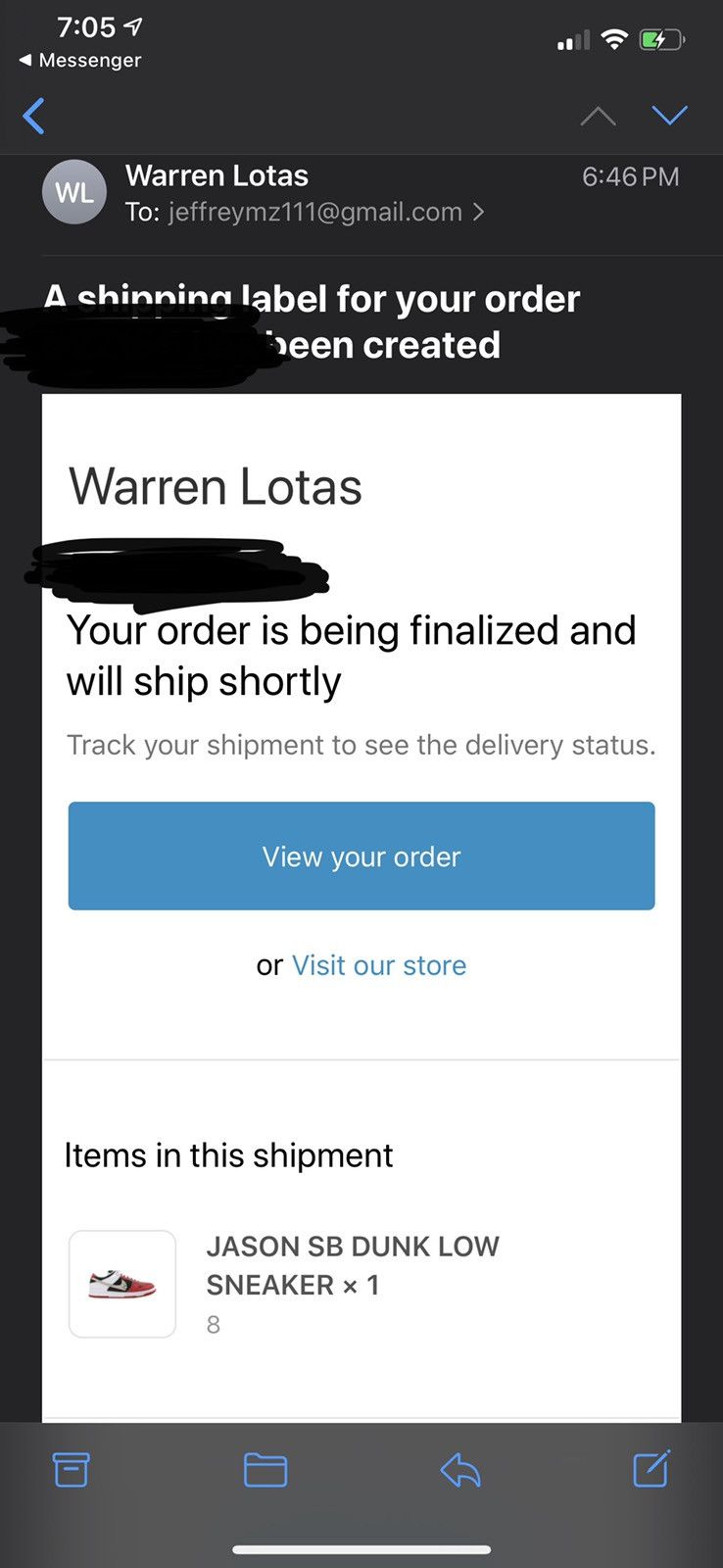 Warren Lotas Warren Lotas SB DUNK LOW Jason Slasher Size US 8 / EU 41 - 6 Thumbnail