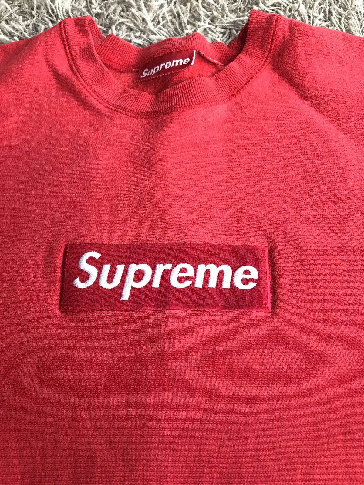 Supreme Supreme Box Logo Crewneck Red OG Large FW06 07 Grailed