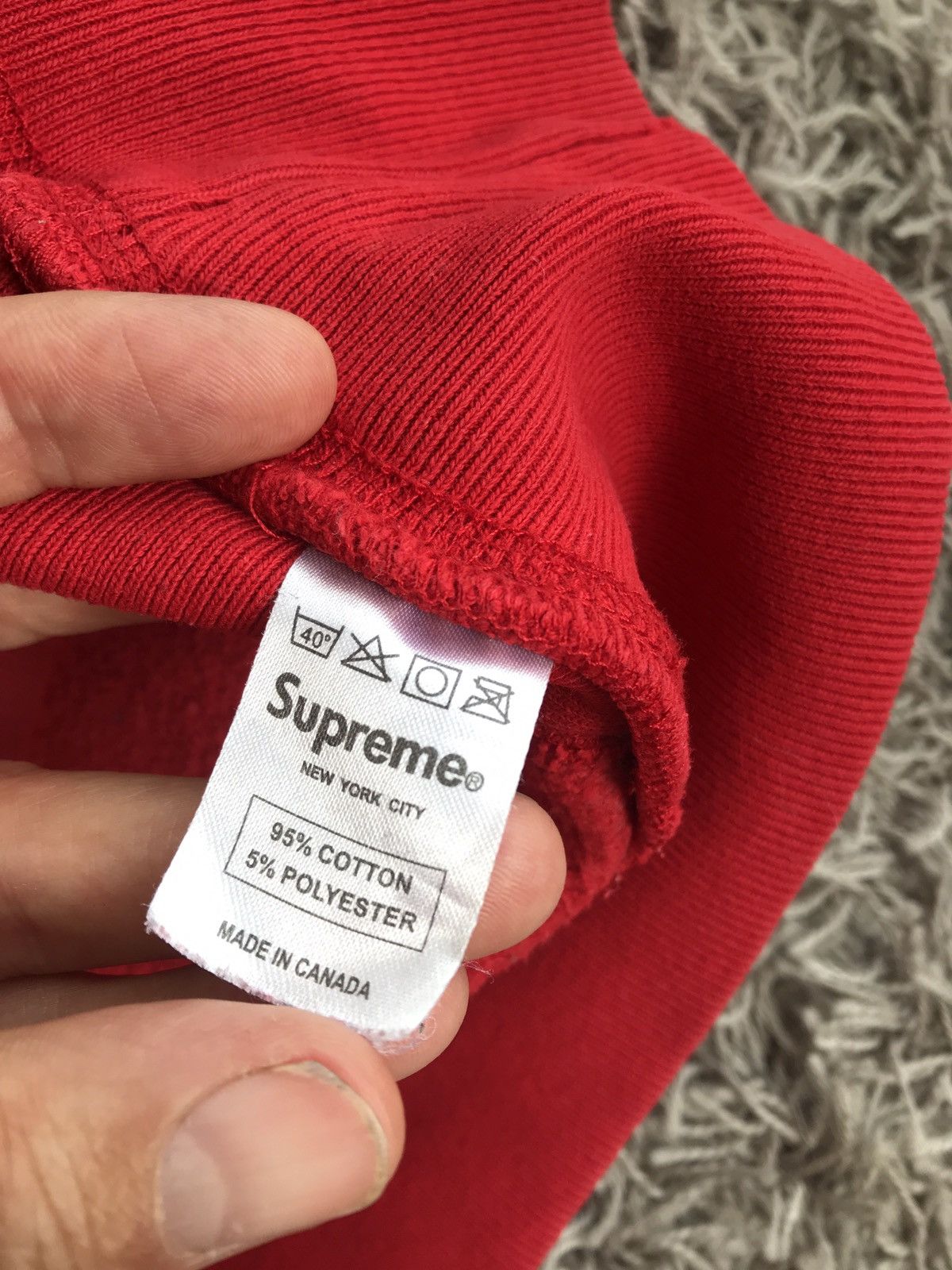 Supreme Washed Box Logo Crewneck 赤S