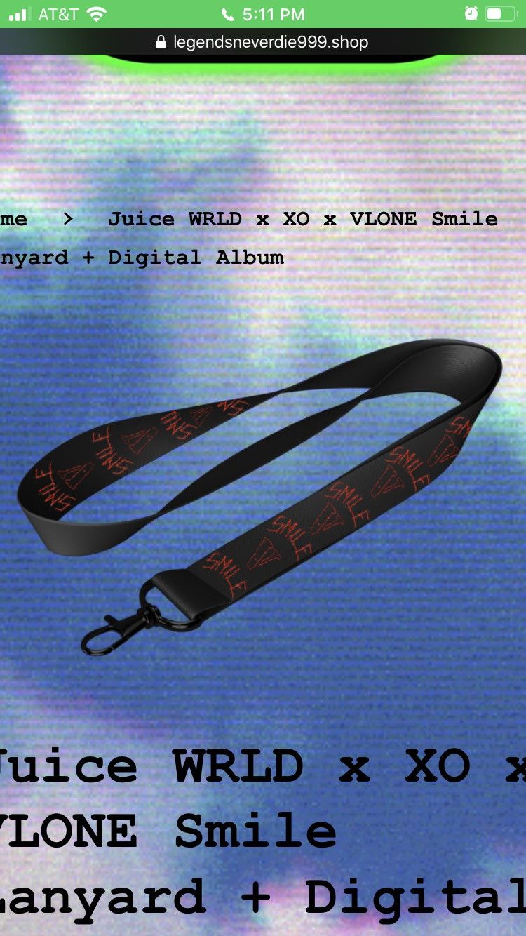 Vlone Juice WRLD X The Weeknd X VLONE Smile Lanyard Grailed