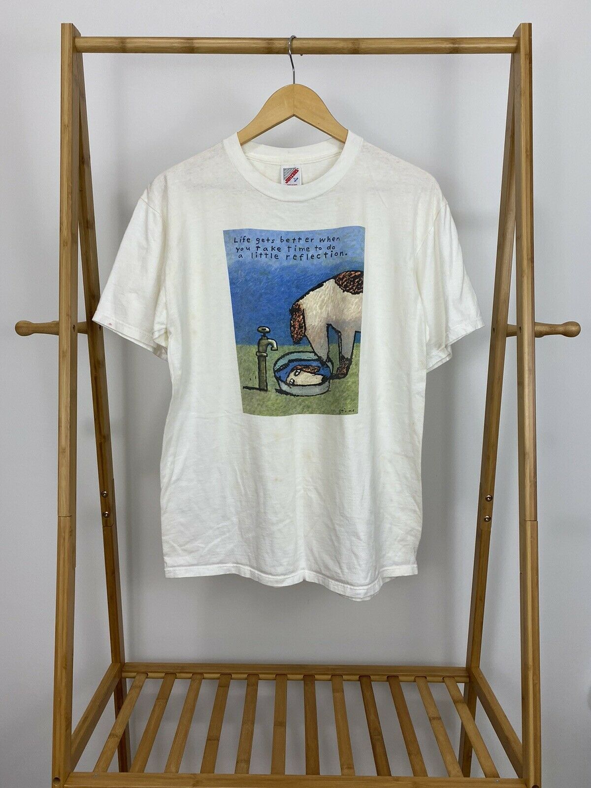 Vintage VTG Richard Stine A Little Reflection Art T-Shirt L | Grailed