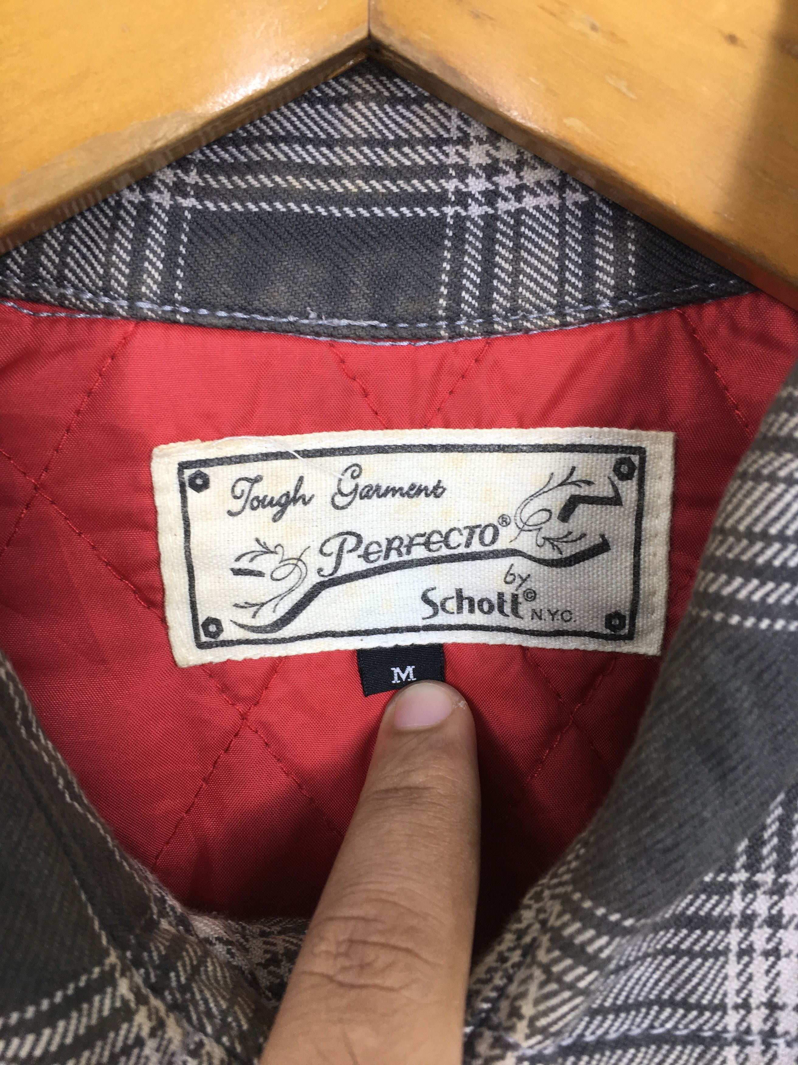 Flannel Vintage Schott Perfecto Checkered Flannel Medium Size US M / EU 48-50 / 2 - 3 Thumbnail