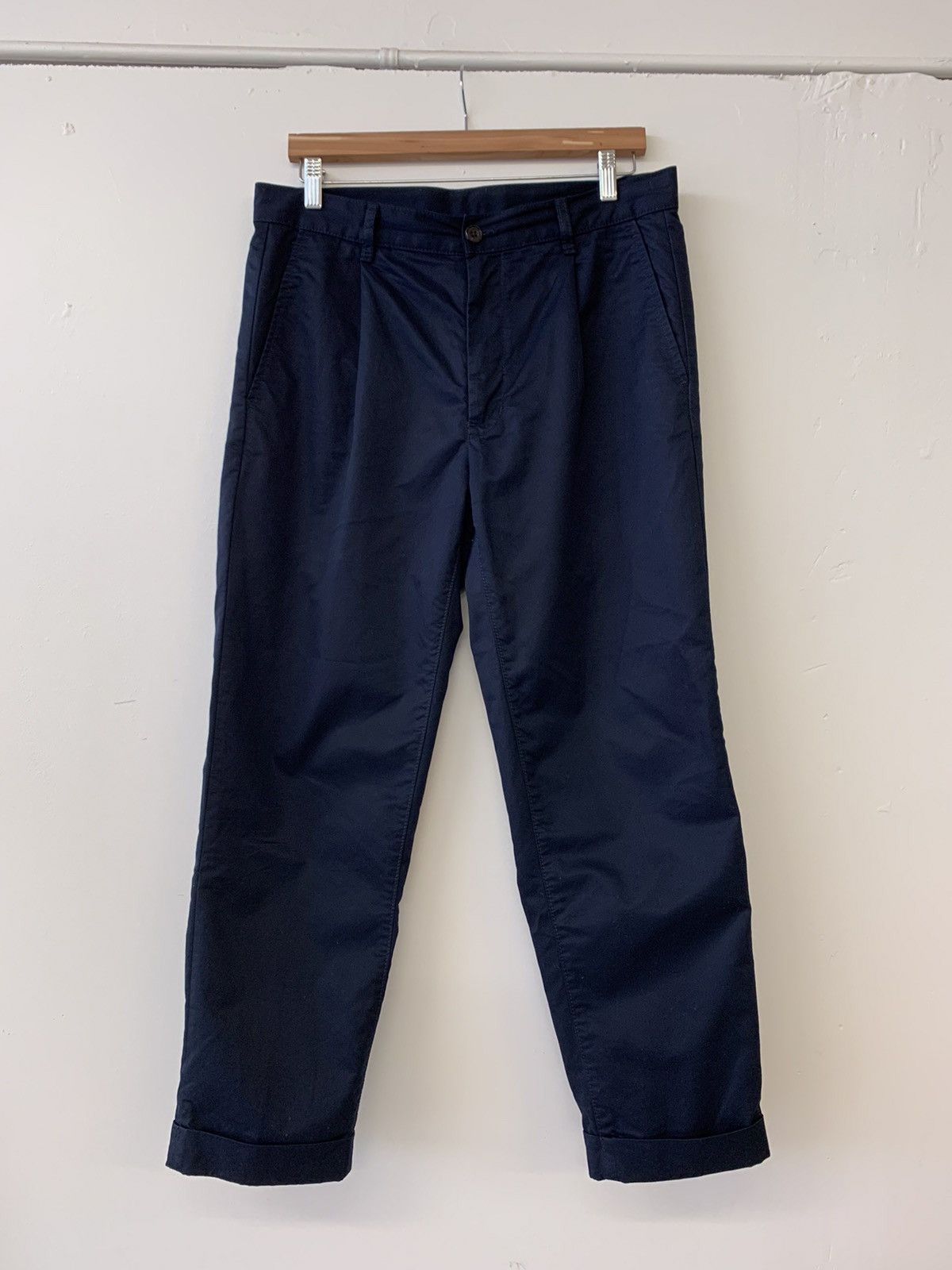 Beams Plus 1 Pleat 80/3 Twill Cotton Trousers | Grailed